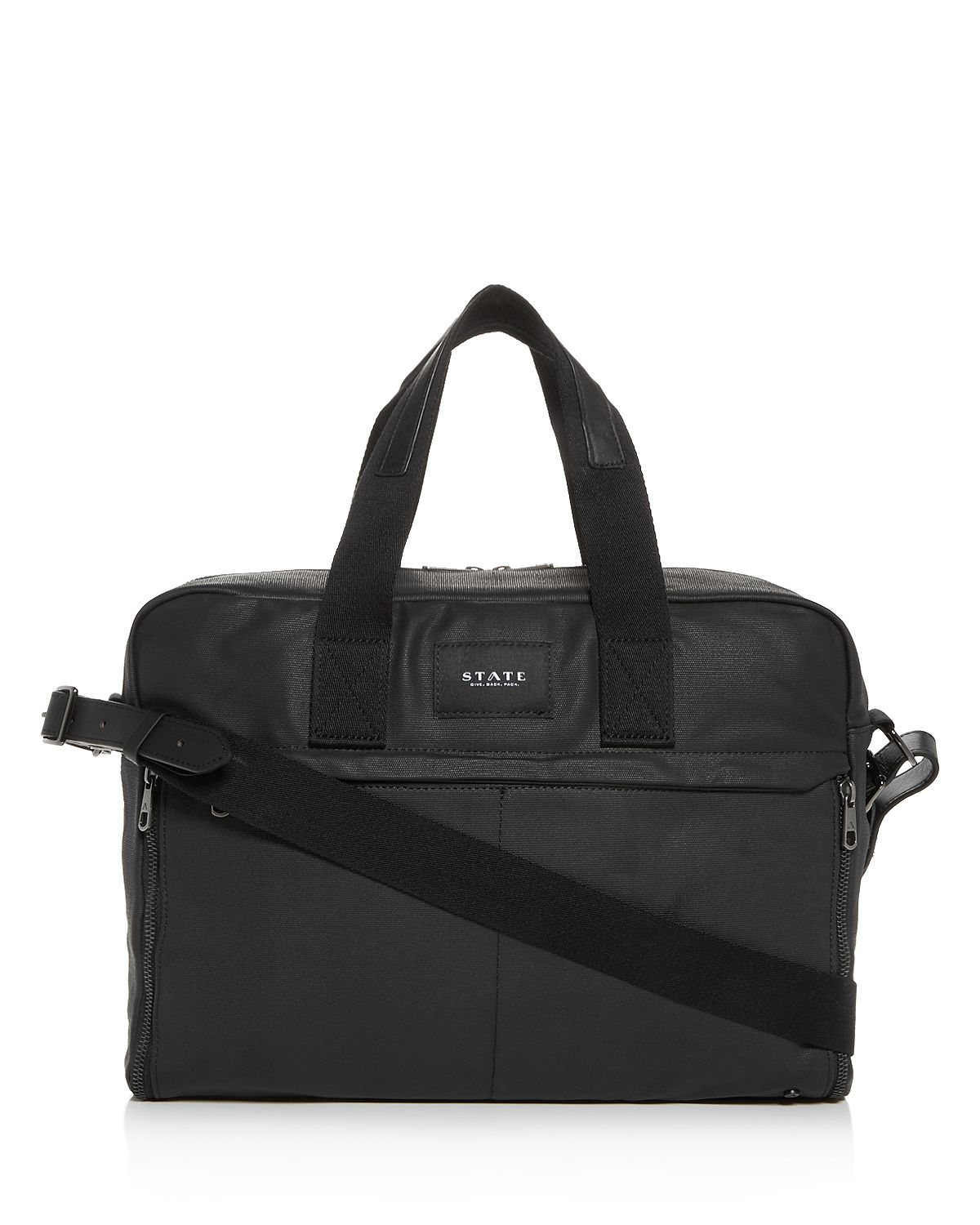 State Coated Canvas Preston Briefcase Black