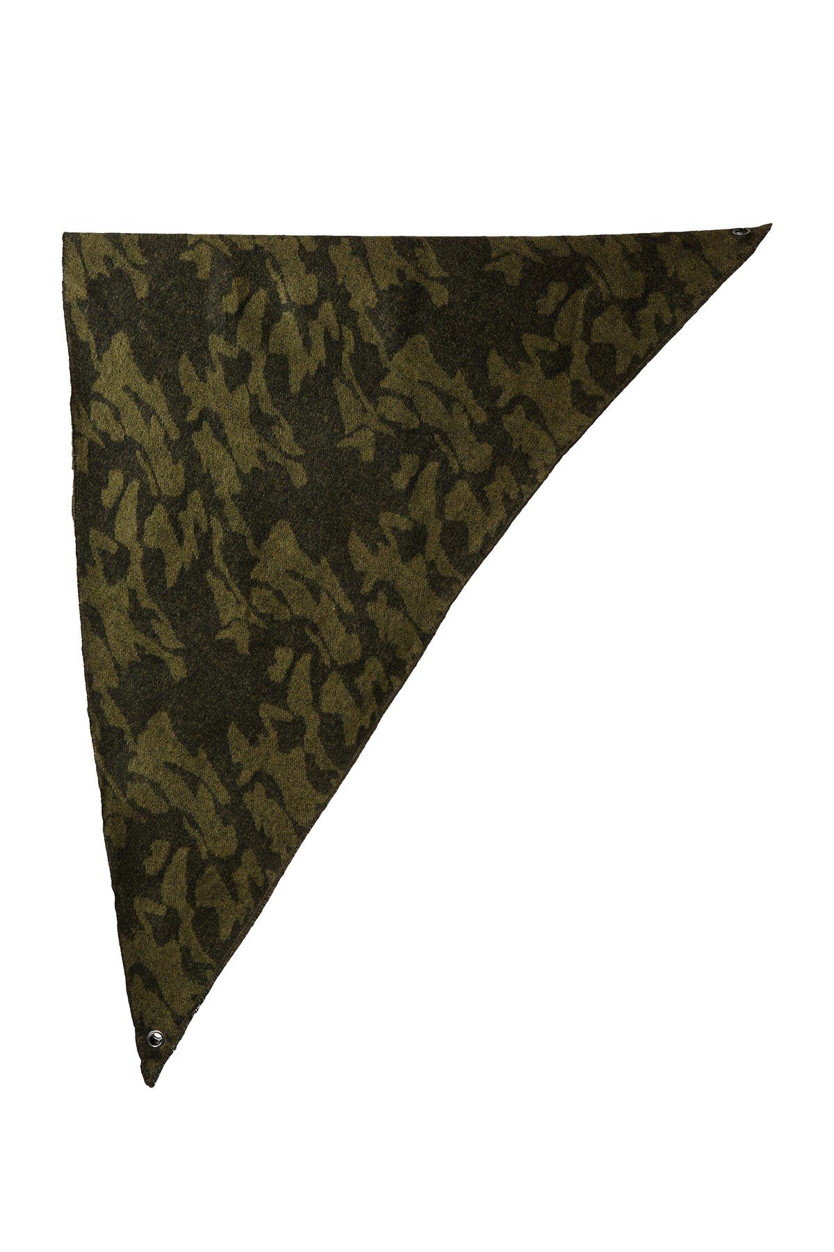 Steve Madden Army-Green Camo-Stars Traingle Blanket, Wrap / Scarf