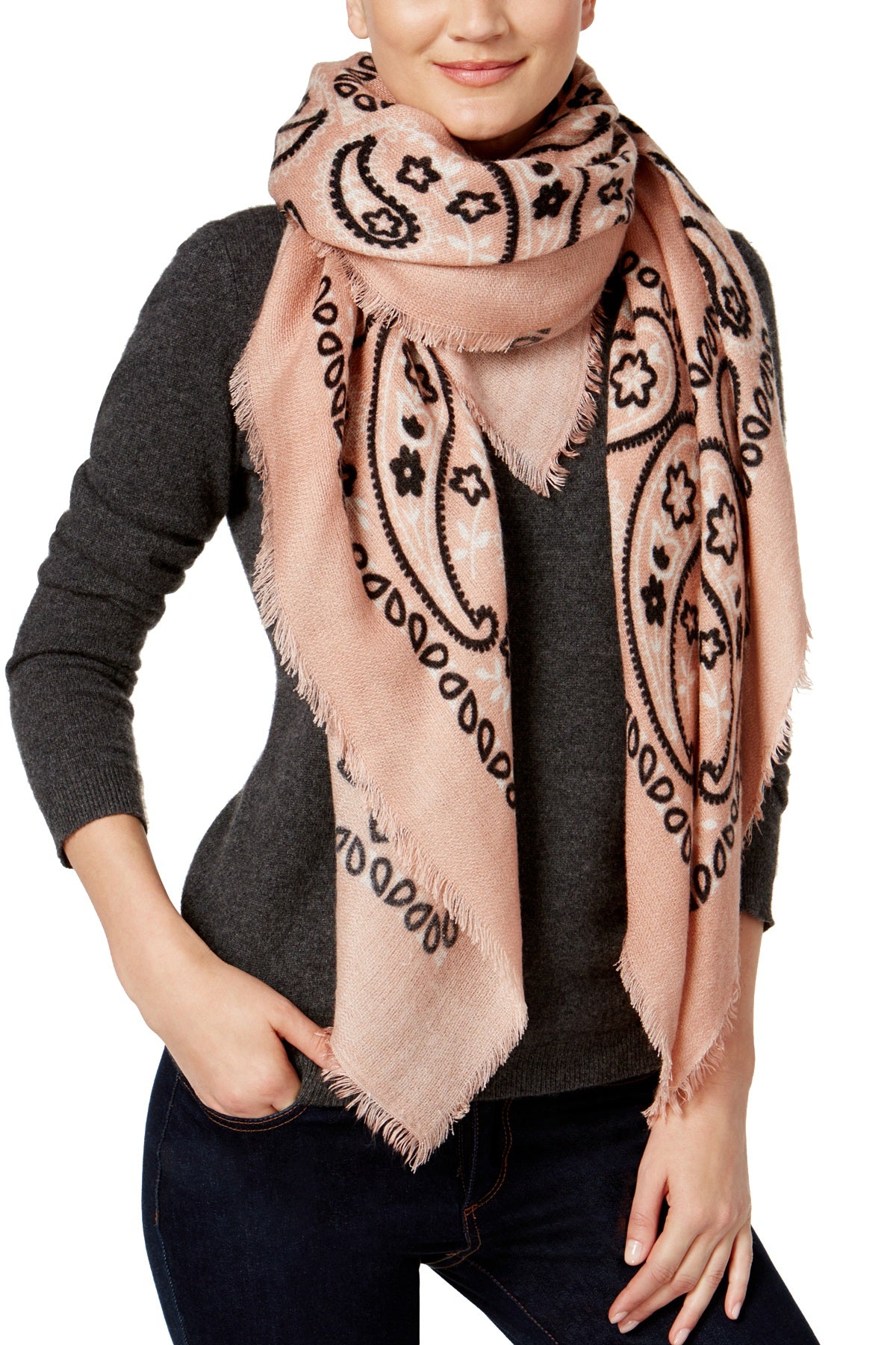 Steve Madden Bandana-Print Square Blanket, Wrap / Scarf