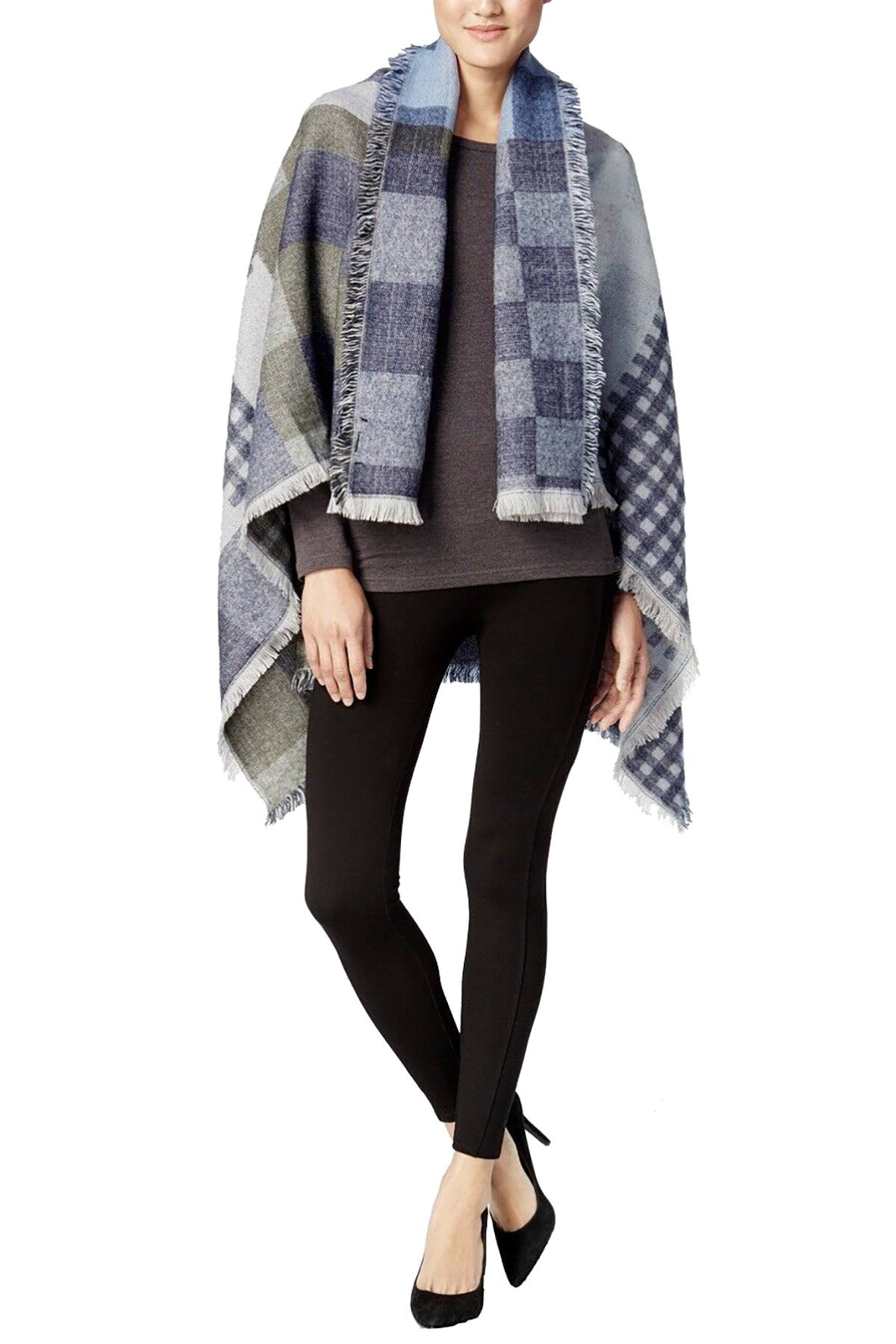 Steve Madden Denim Plaid Variety Blanket, Wrap / Scarf