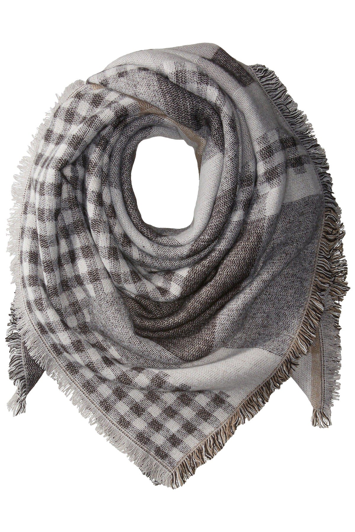 Steve Madden Neutral Plaid Variety Blanket, Wrap / Scarf