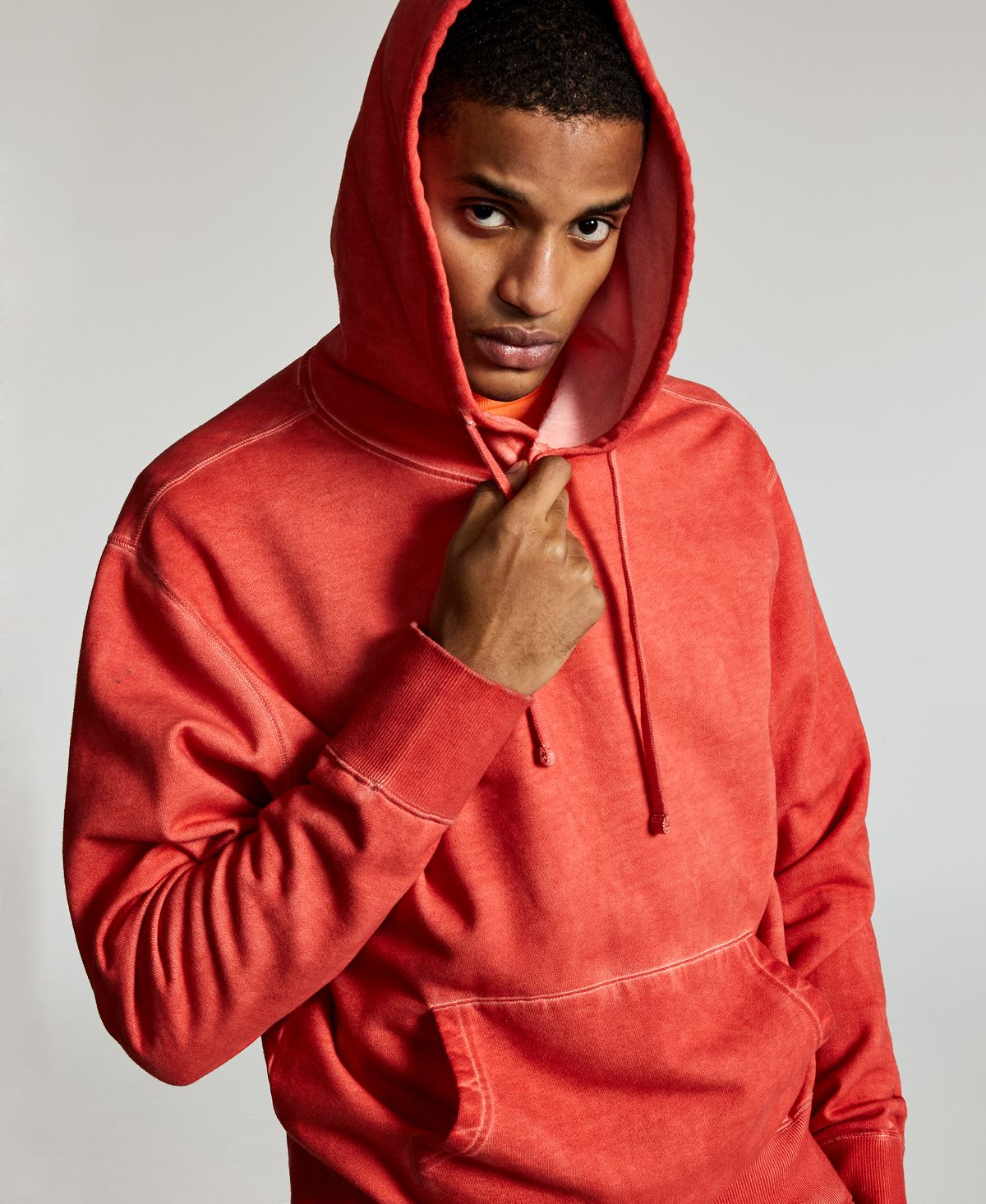 Sun + Stone Sun + Stone Garment-washed Fleece Hoodie Crimson Clay