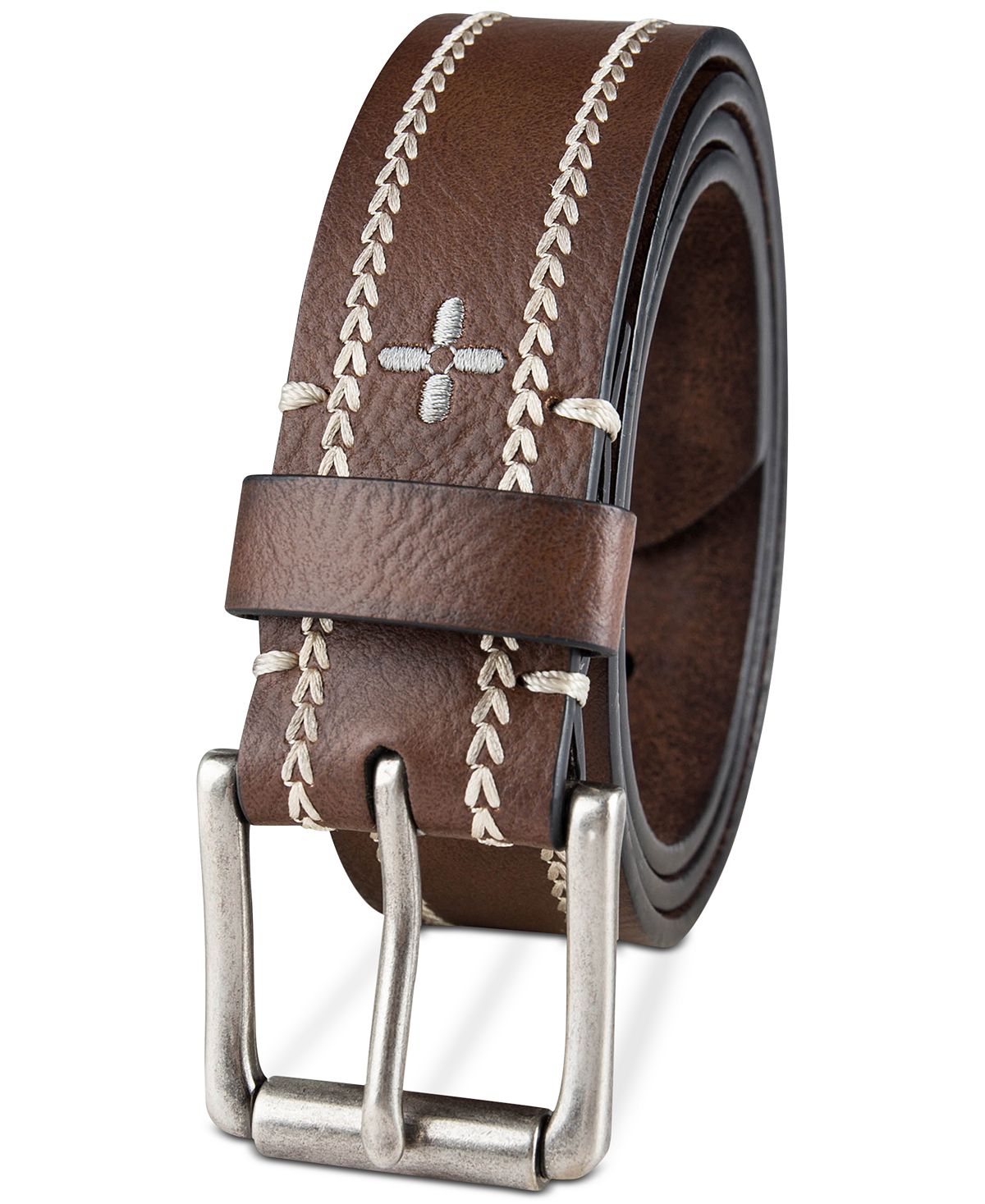 Sun + Stone Sun + Stone Heavy-stitch Casual Belt Brown