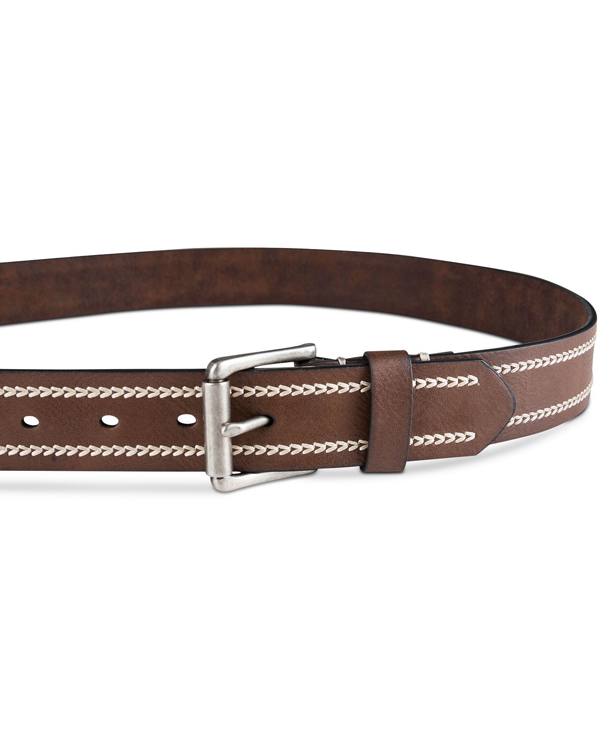 Sun + Stone Sun + Stone Heavy-stitch Casual Belt Brown