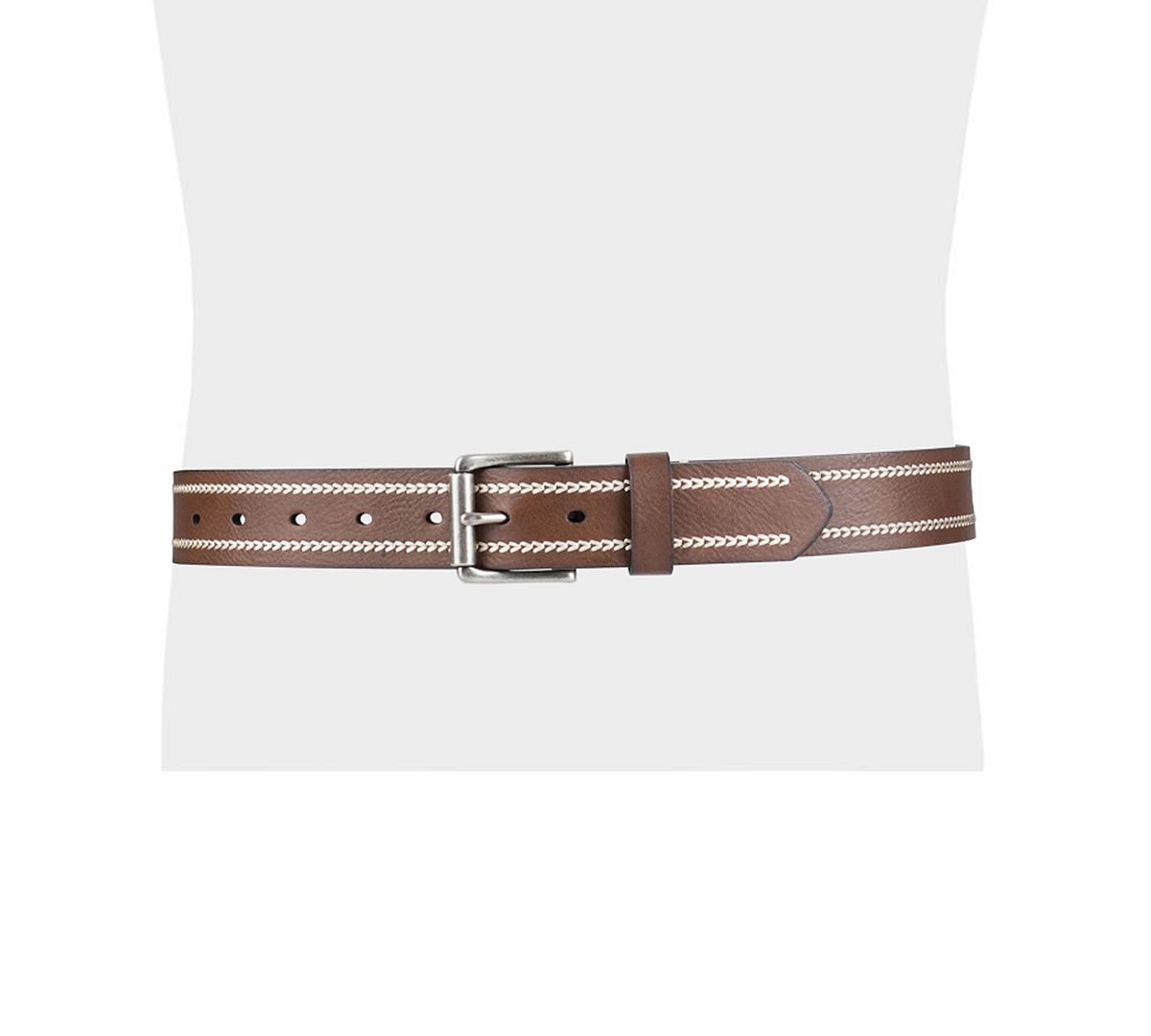 Sun + Stone Sun + Stone Heavy-stitch Casual Belt Brown