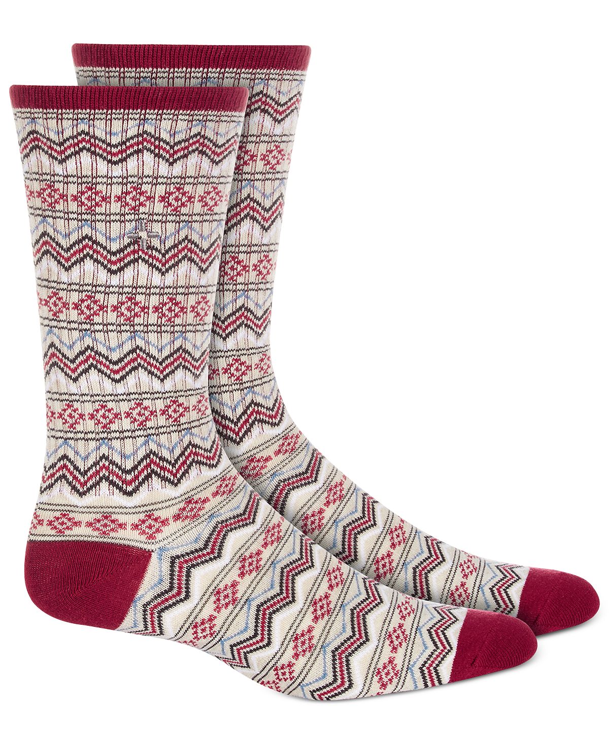 Sun + Stone Sun + Stone Holiday Crew Socks Red Candy Cane