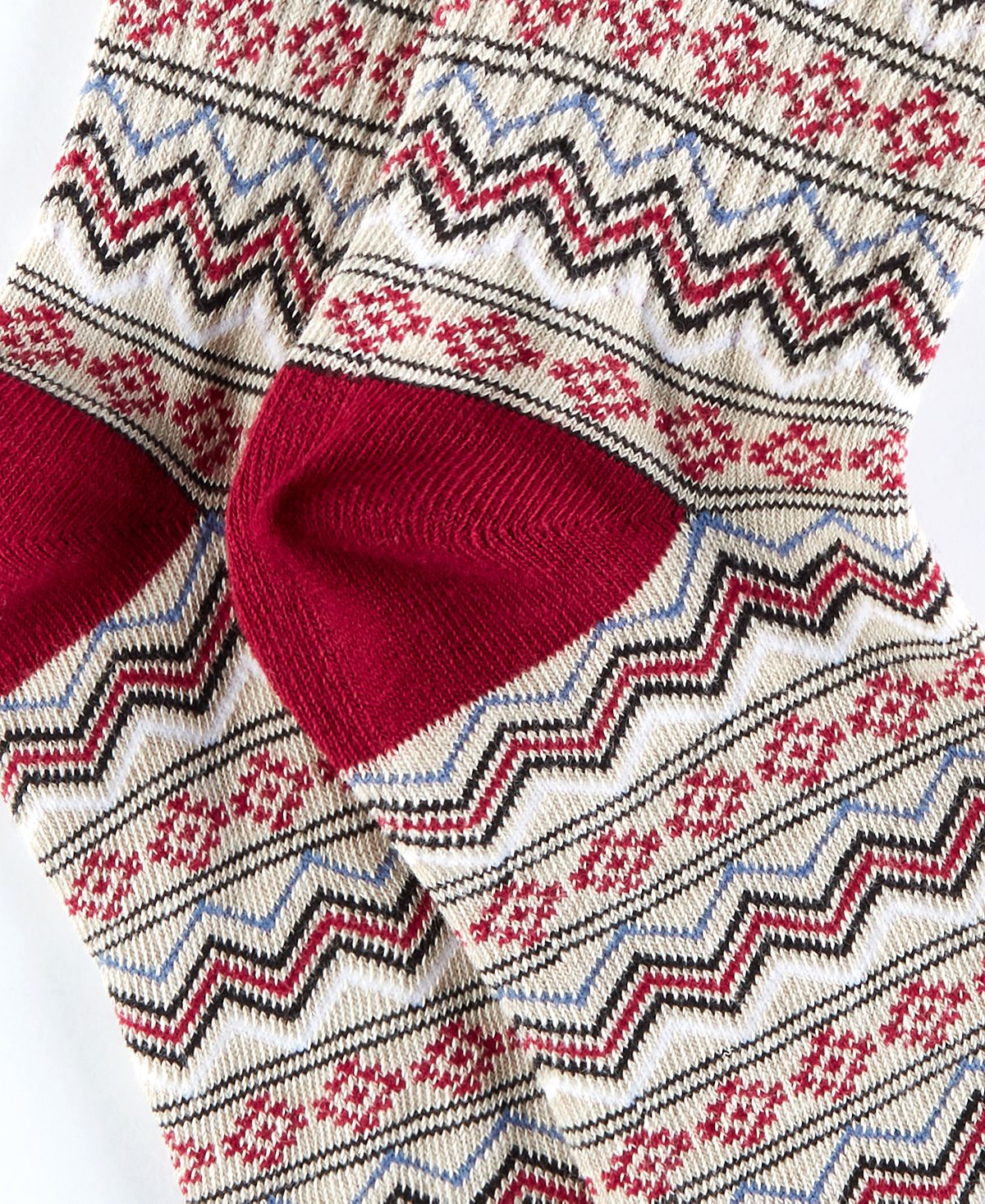 Sun + Stone Sun + Stone Holiday Crew Socks Red Candy Cane