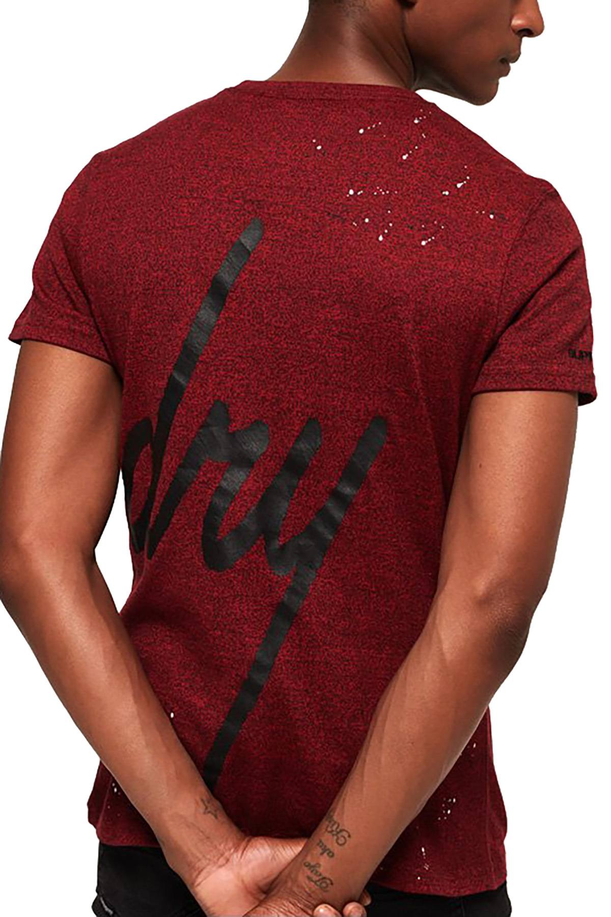 SuperDry Bright-Berry-Grit Crew Splatter T-Shirt