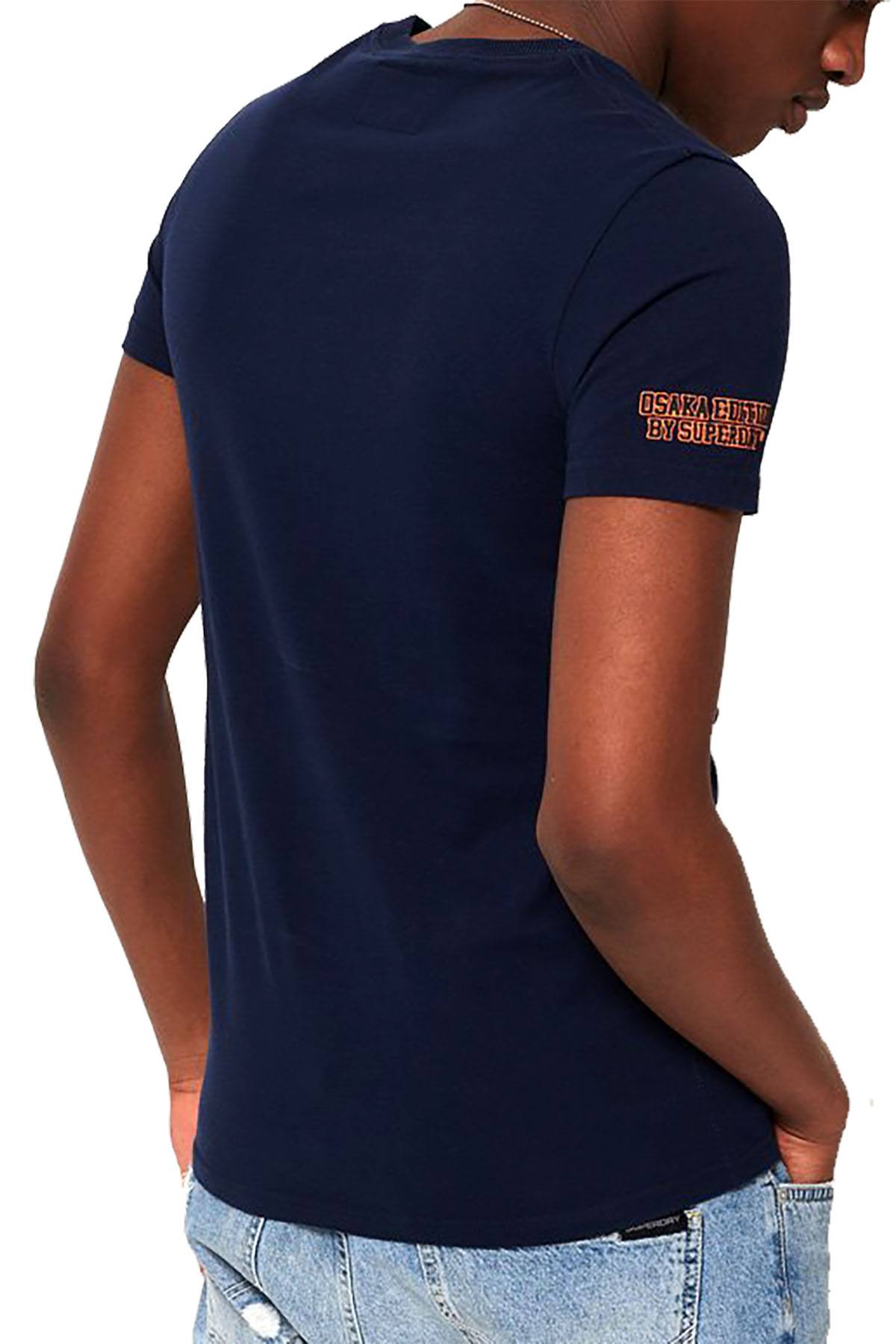 SuperDry Casual-Navy Osaka Micro-Dot T-Shirt