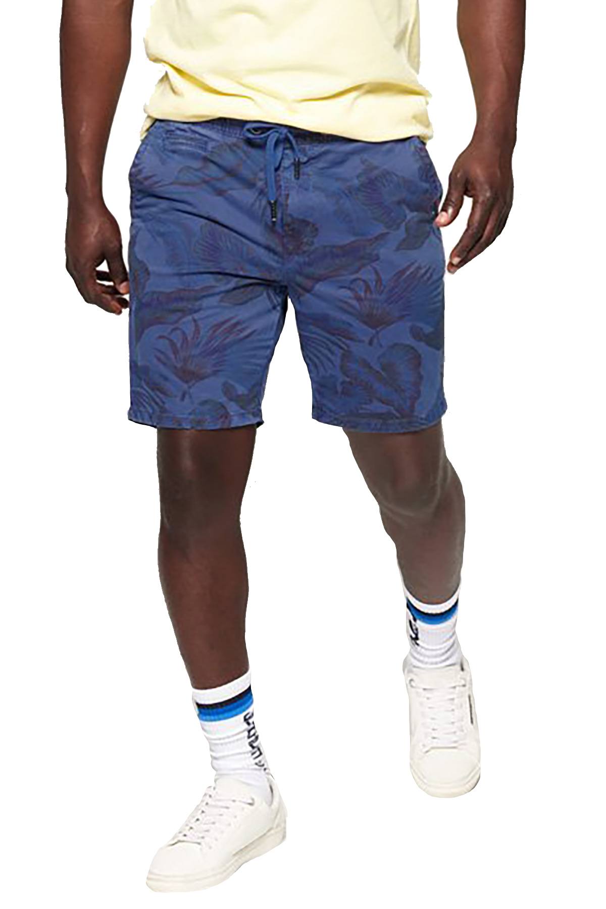 SuperDry Cobalt Floral-Print Sunscorched Short