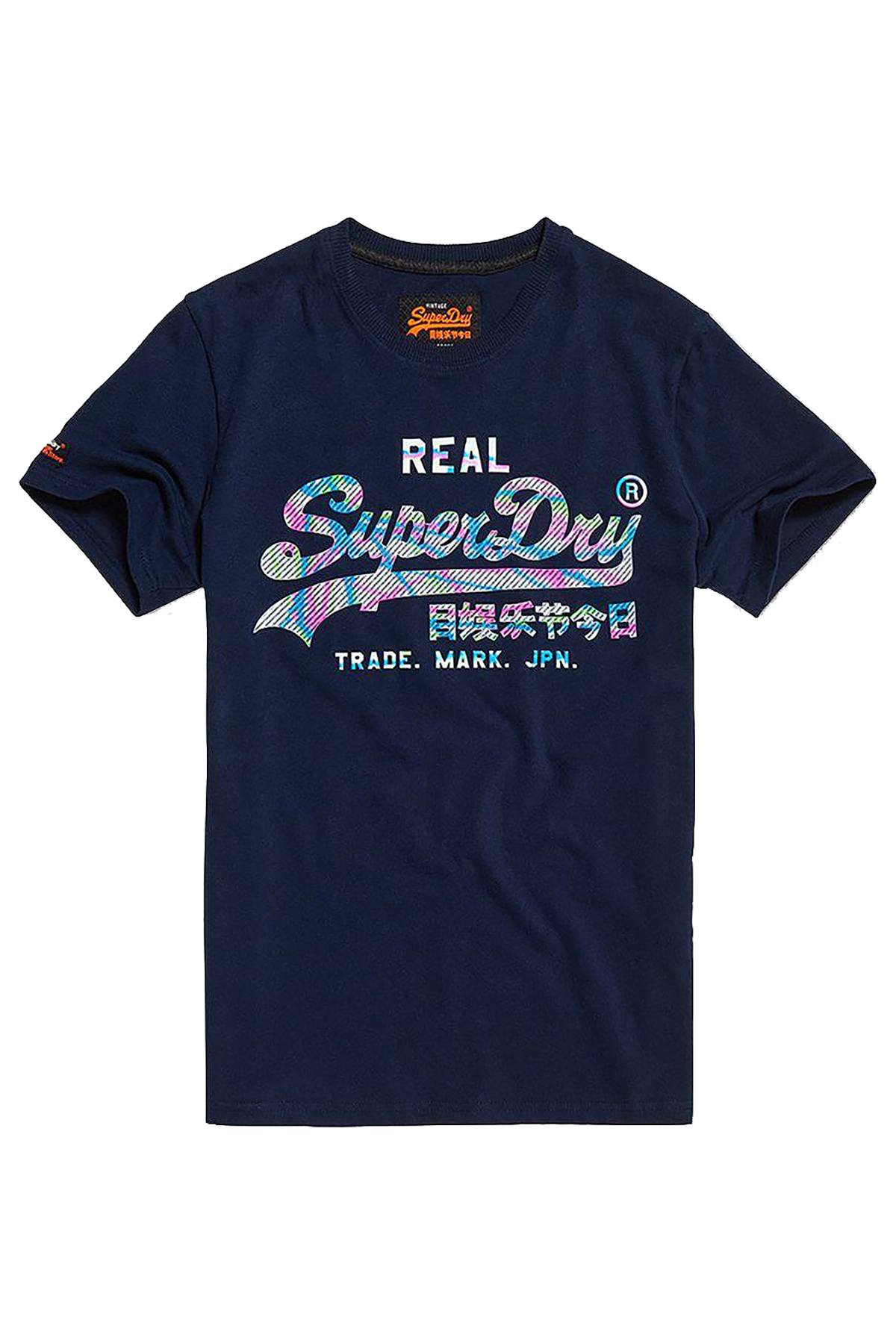 SuperDry Gardena-Navy Vintage Logo Multi-Color Tee