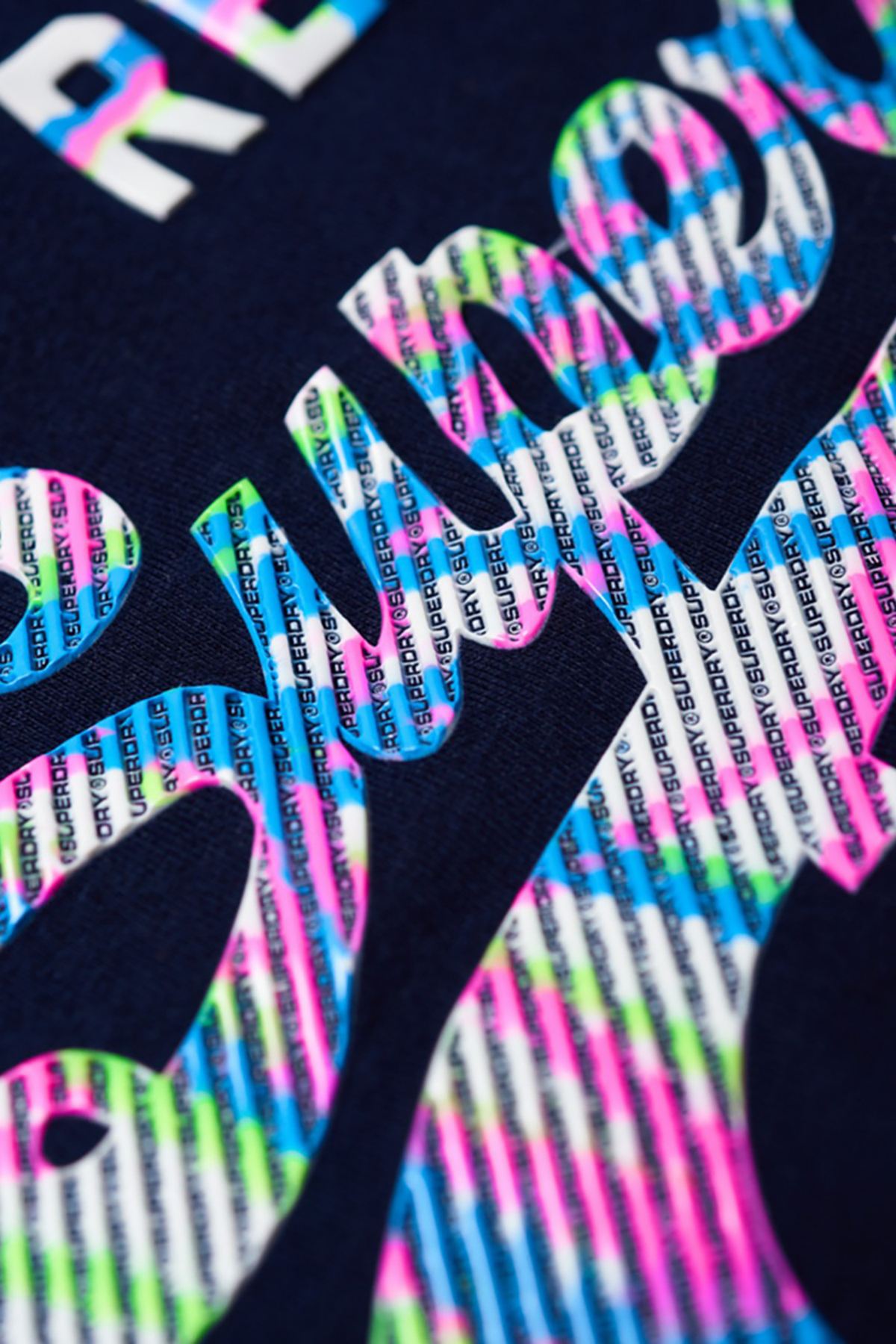 SuperDry Gardena-Navy Vintage Logo Multi-Color Tee