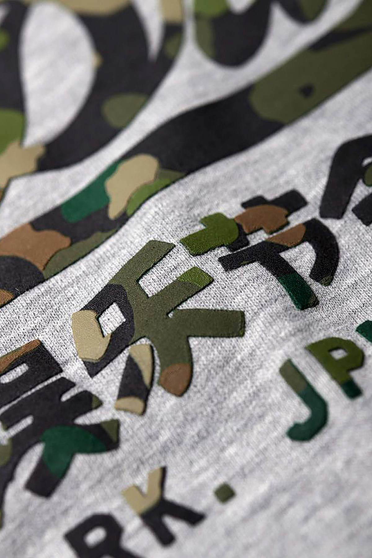 SuperDry Grey-Marl Vintage Logo Layered Camo Tee