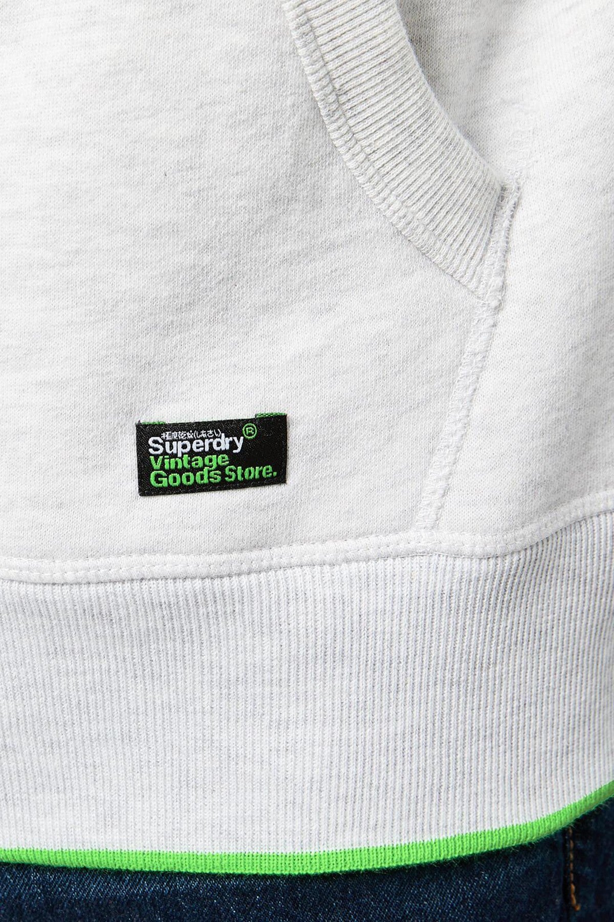 SuperDry Ice-Marl Vintage Logo Neon-Tip Hoodie