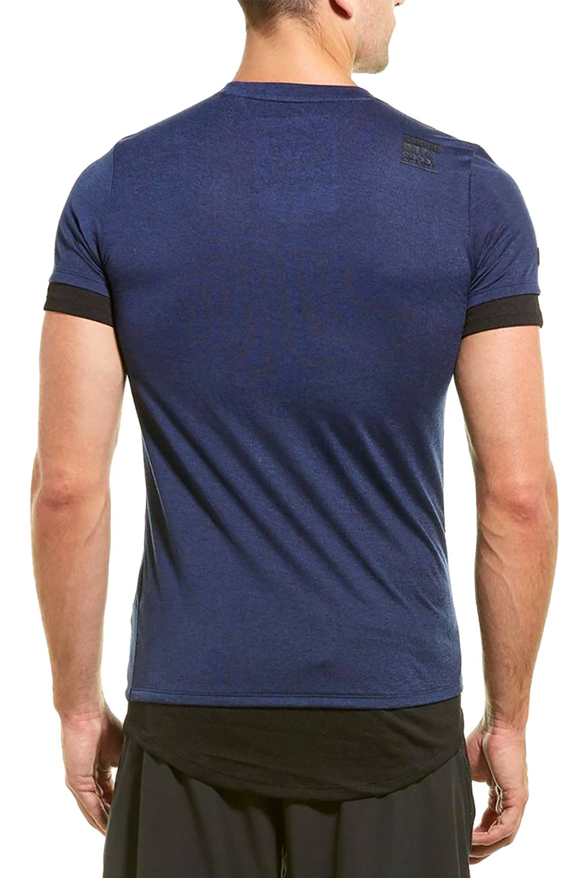 SuperDry Midnight Navy Twist Gym Tech Longline Tee