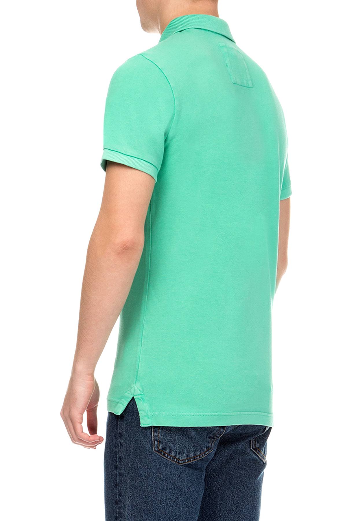 SuperDry Mint-Green Vintage Destroyed Pique Polo Shirt