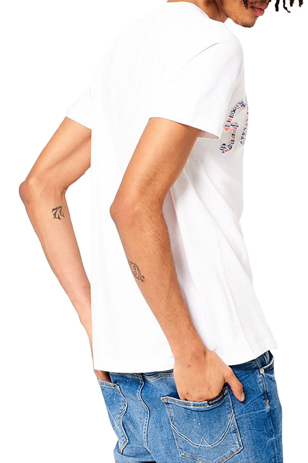 SuperDry Optic-White Varsity AOP Embossed T-Shirt