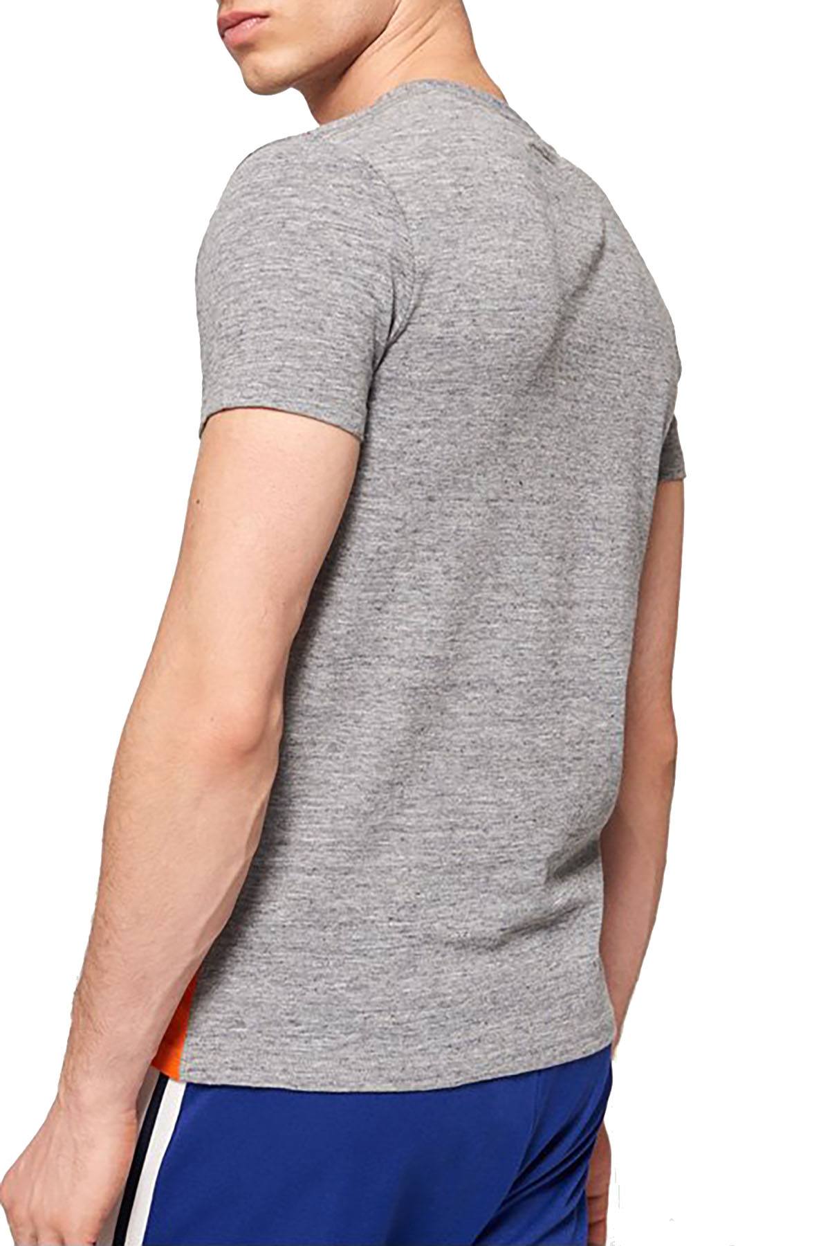 SuperDry Plate-Grey/White/Orange Vintage Logo Panel T-Shirt