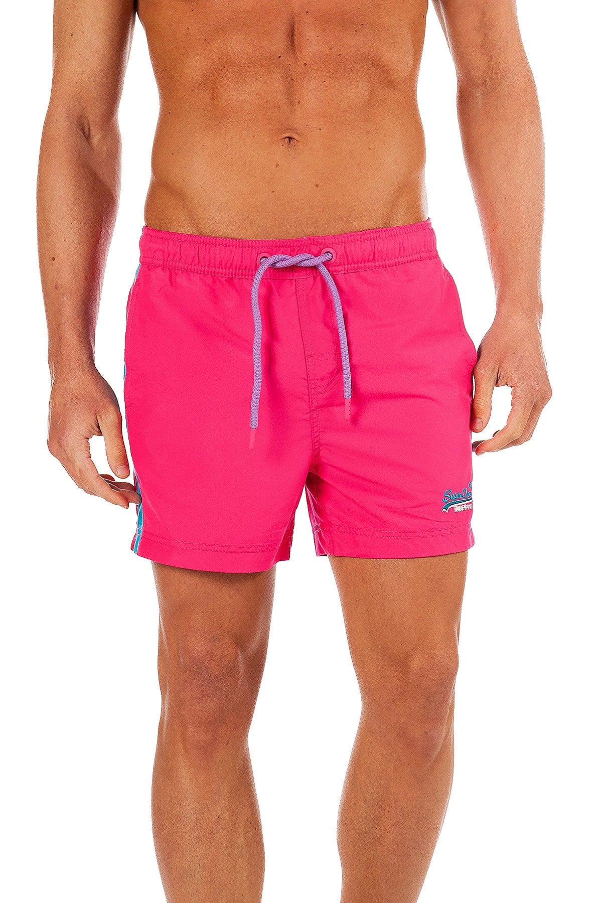 SuperDry Sunblast-Pink Beach Volley Swim Short