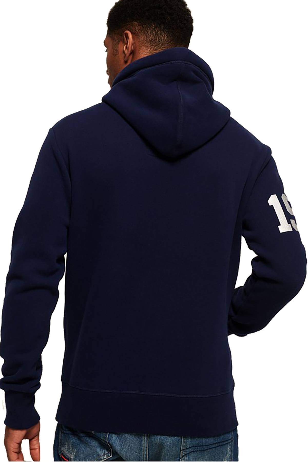 SuperDry Tin-Tab-Navy Super Track Metallic Hoodie