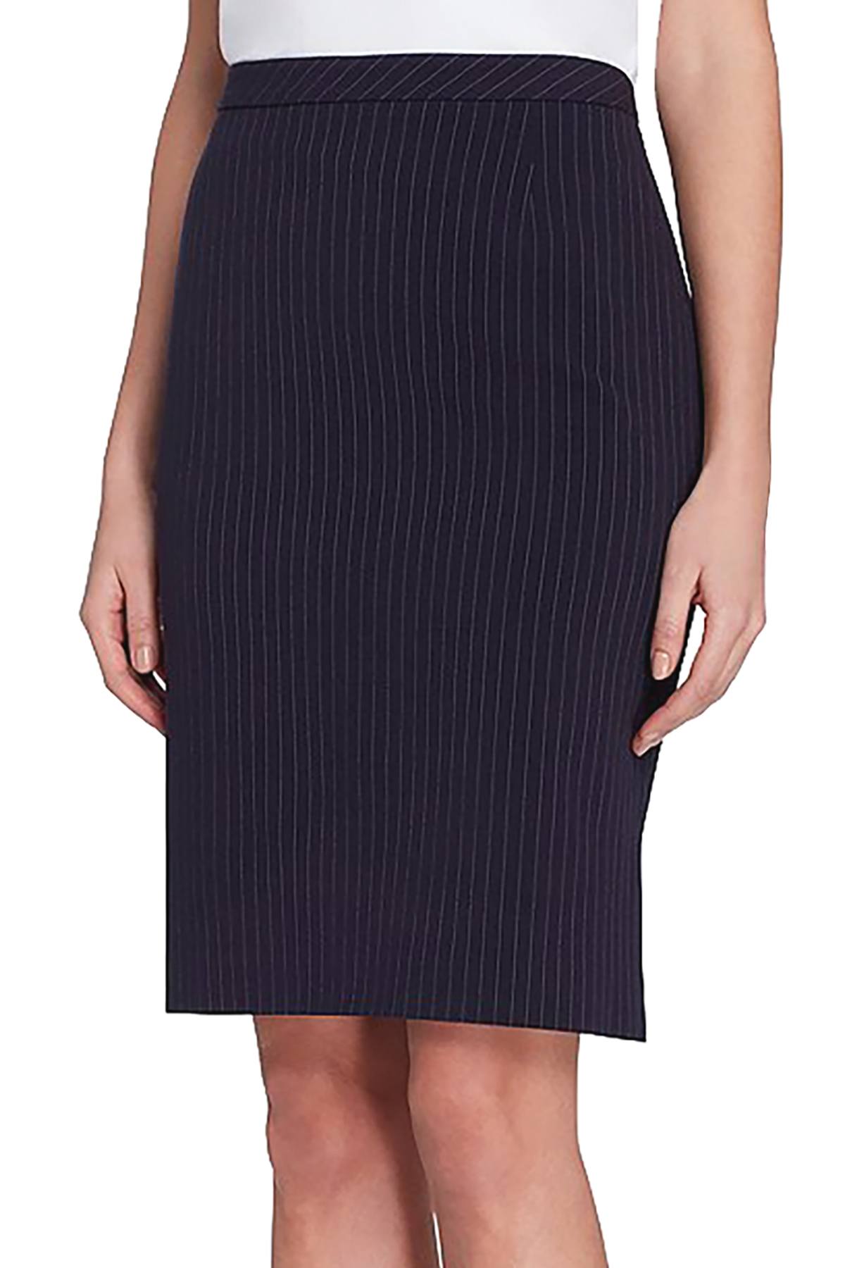 Tahari ASL Navy/Grey Pinstripe Suit Skirt