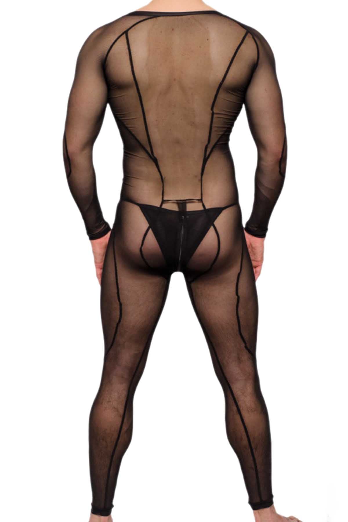 Tartarus Black Mesh Catsuit