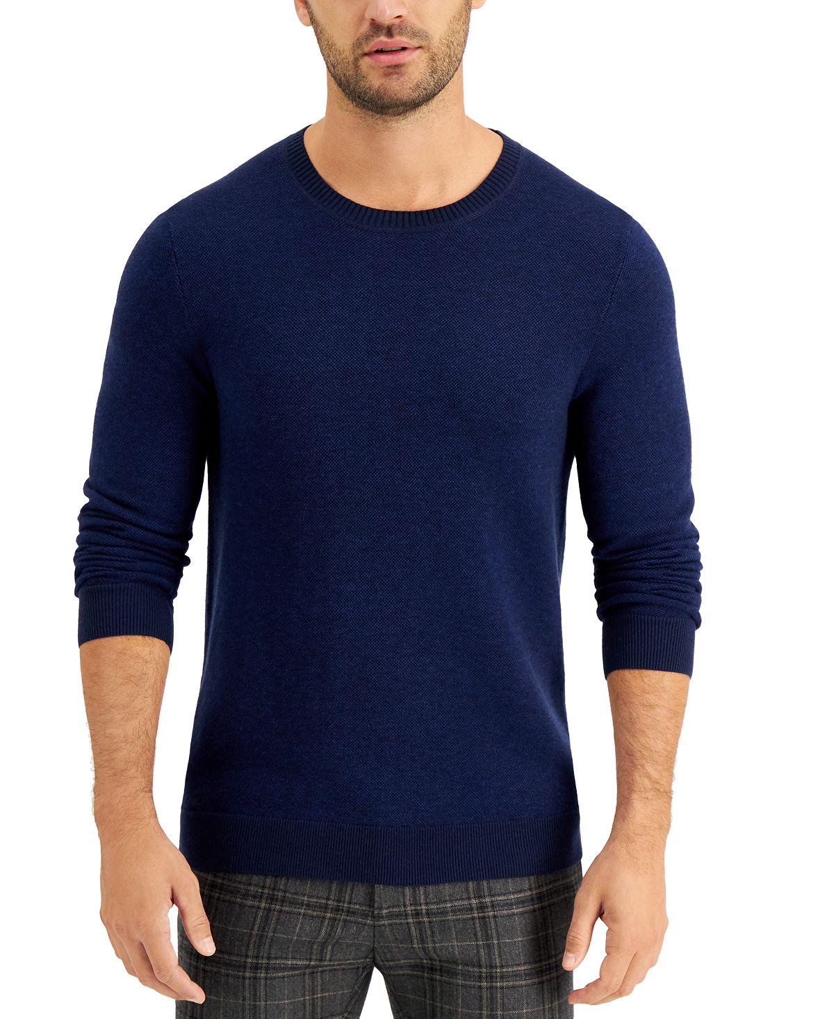 Tasso Elba Crewneck Sweater Navy Combo