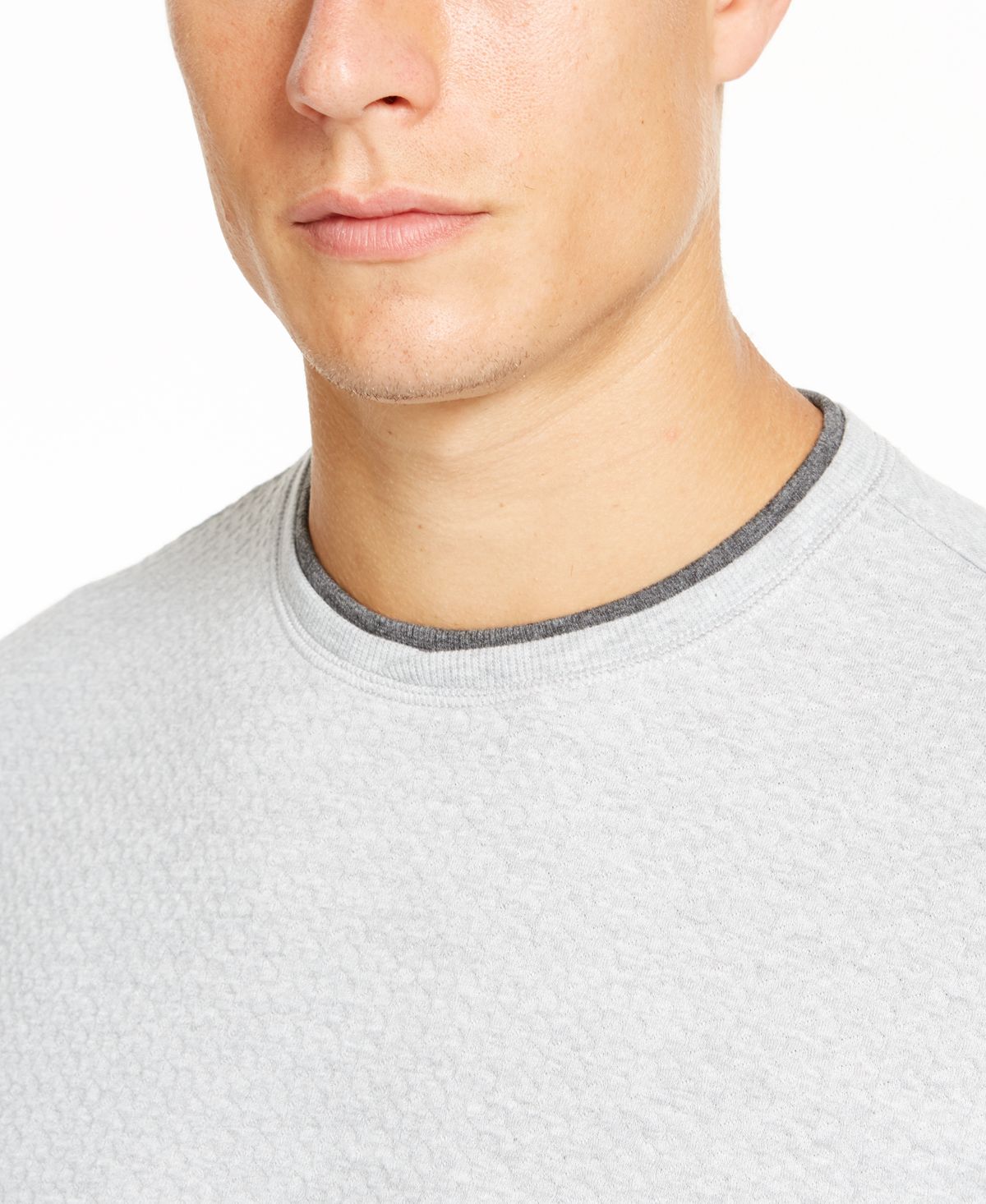 Tasso Elba Crossover Sweater Sterling Heather