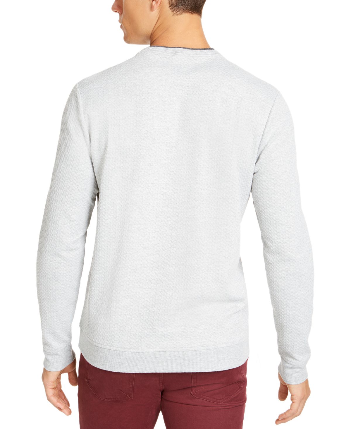Tasso Elba Crossover Sweater Sterling Heather