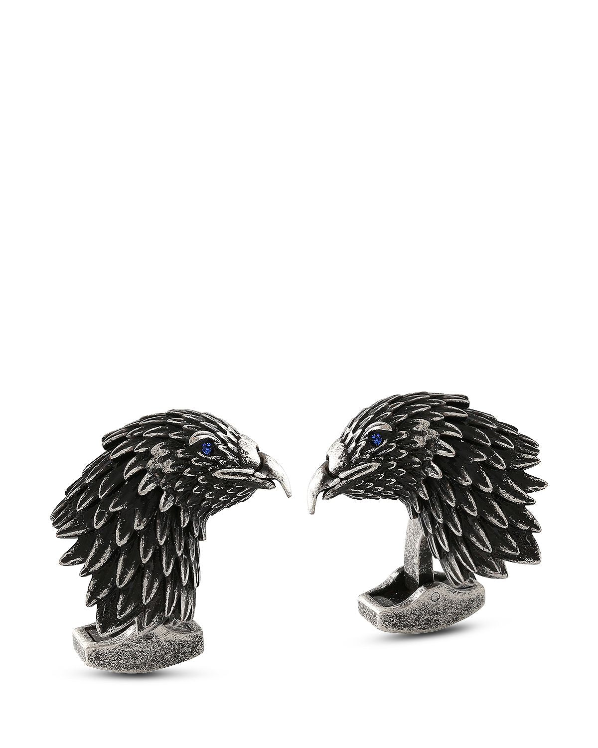 Tateossian Eagle Cufflinks Rhodium
