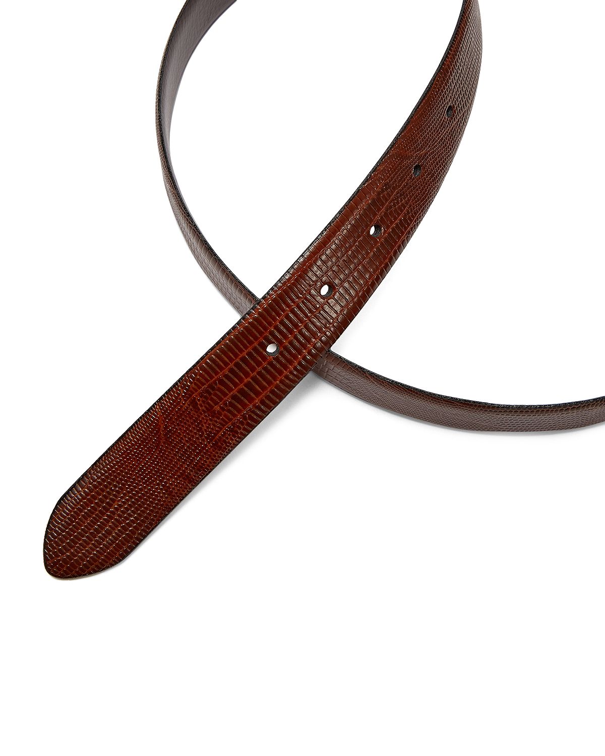 Ted Baker Josef Lizard-embossed Leather Reversible Belt Tan