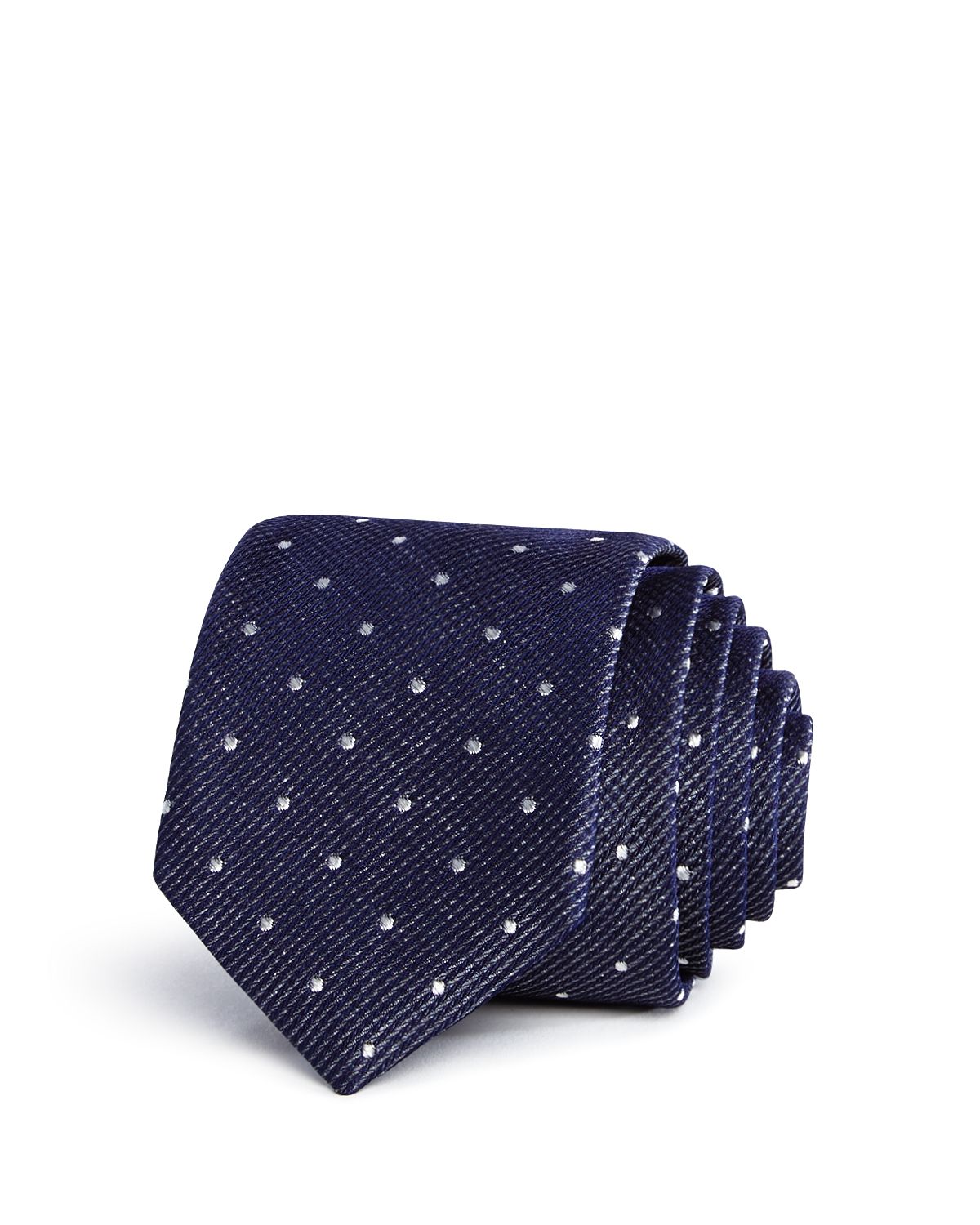 Ted Baker Textured Dot Skinny Tie NAVY