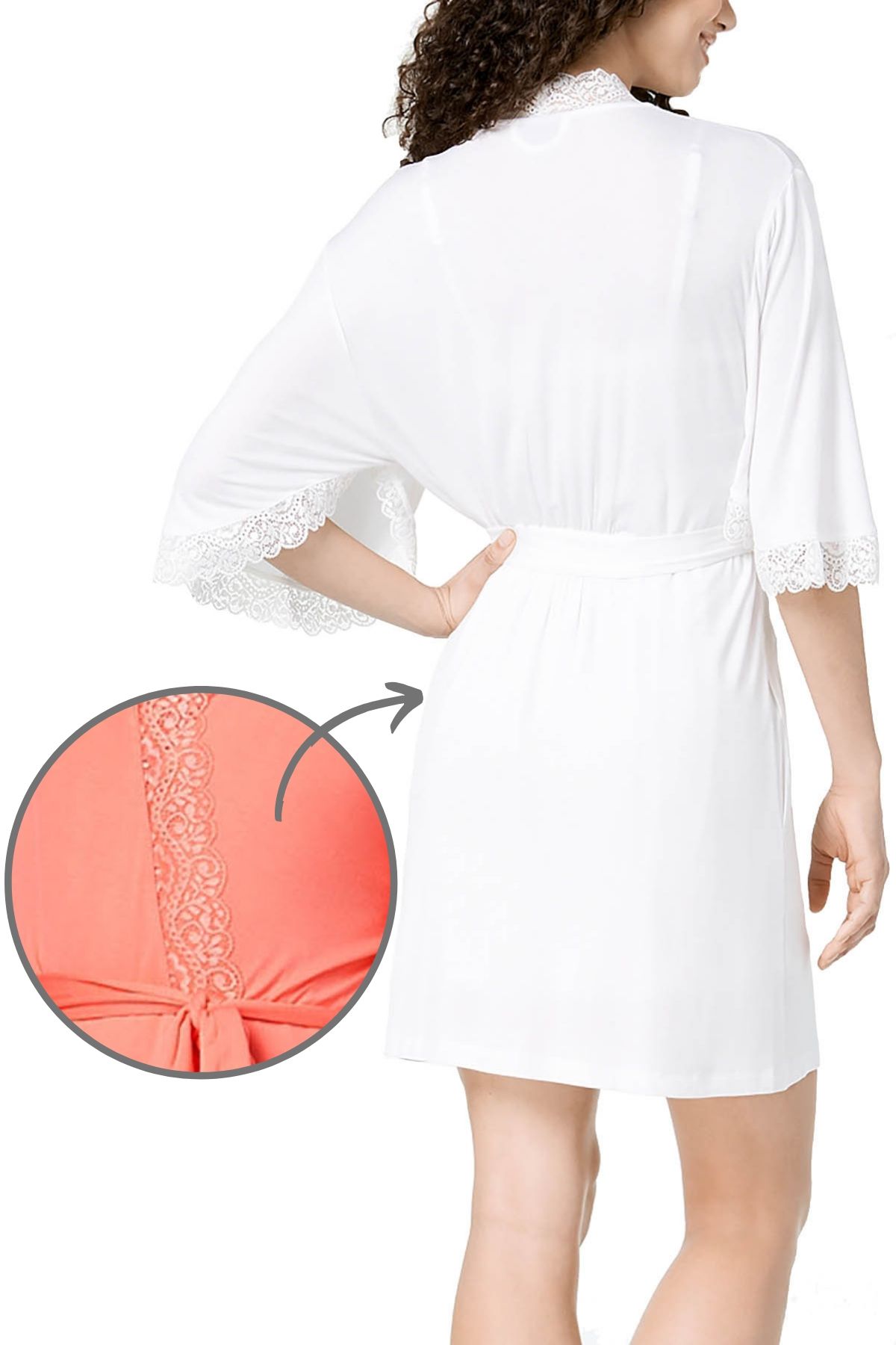 Thalia Sodi Intimates Sandy Pink Knit Flutter Sleeve Wrap