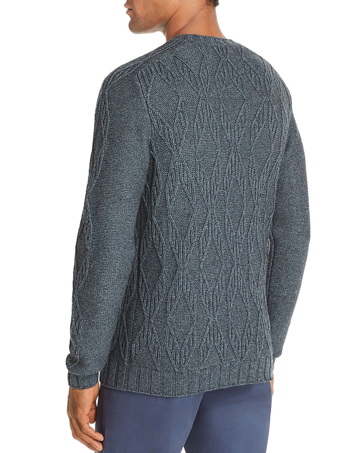 The Men's Store Cable Sweater Seaglass