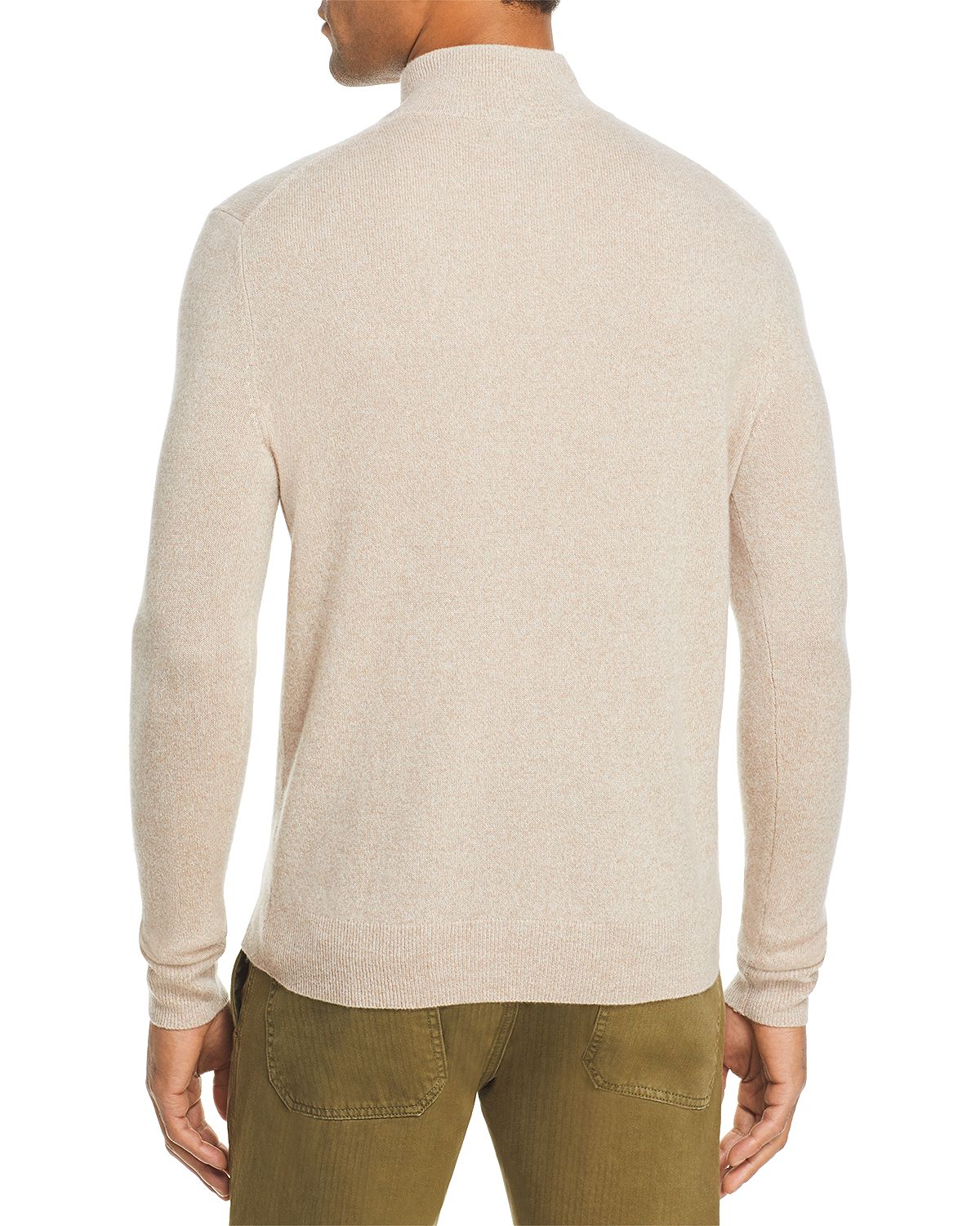 The Men's Store Cashmere Half-zip Sweater Oatmeal