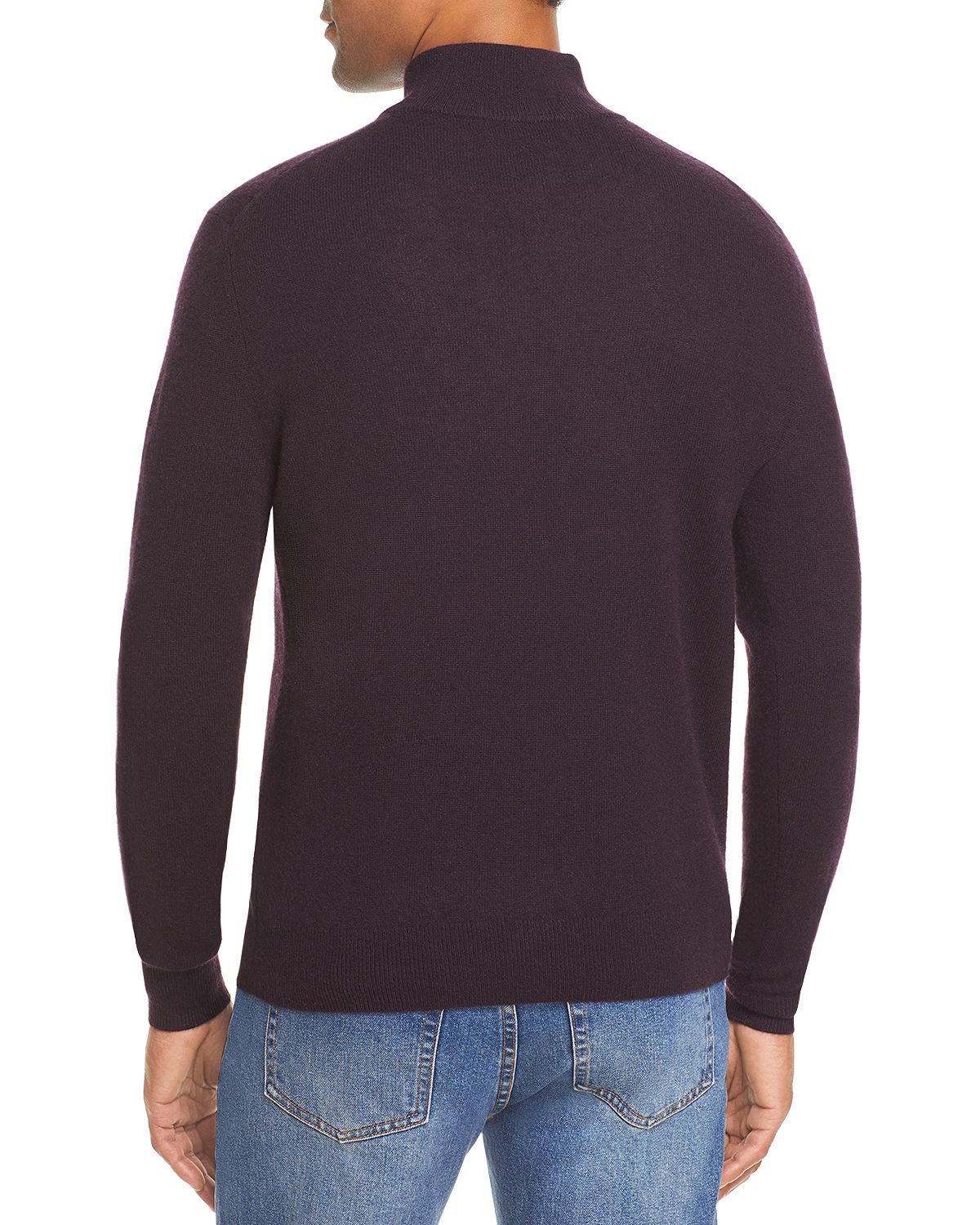 The Men's Store Cashmere Half-zip Sweater Raisin