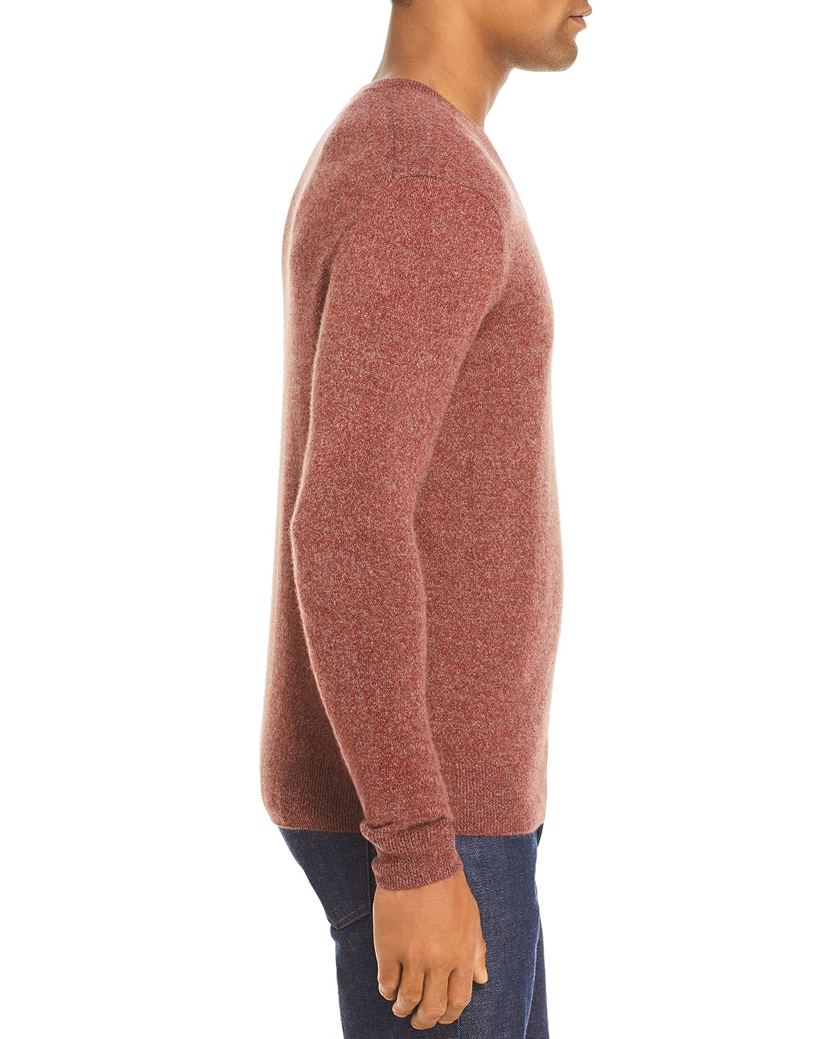 The Men's Store Cashmere V-neck Sweater Brick