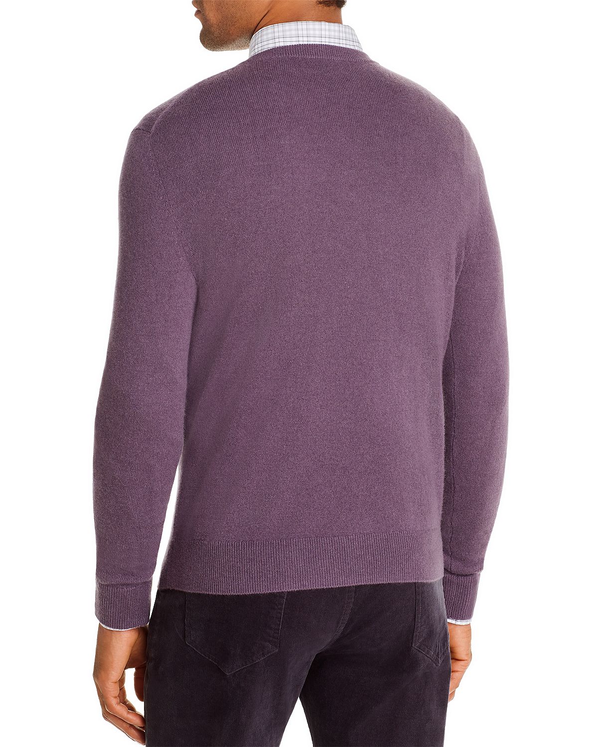 The Men's Store Cashmere V-neck Sweater Mulberry
