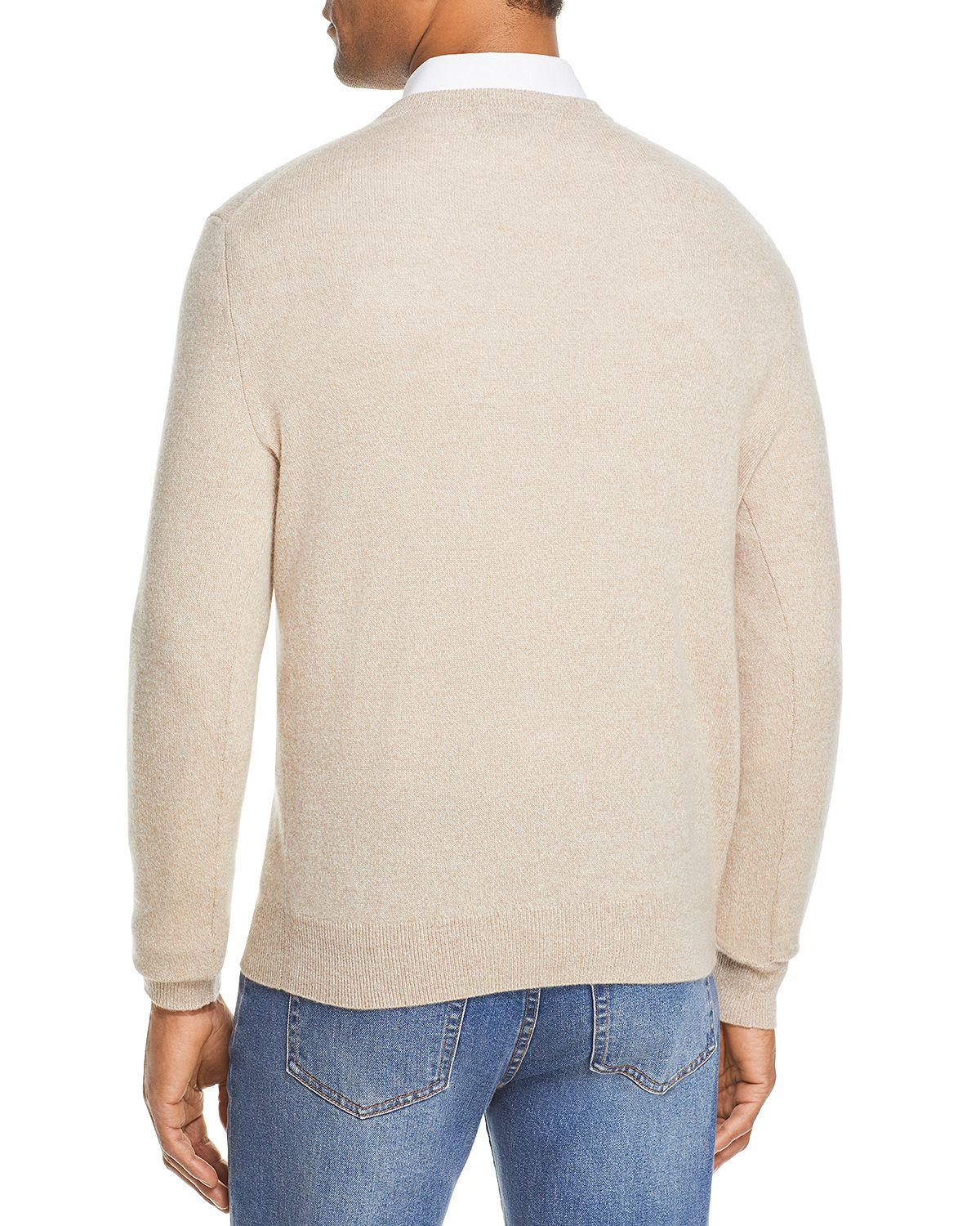 The Men's Store Cashmere V-neck Sweater Oatmeal