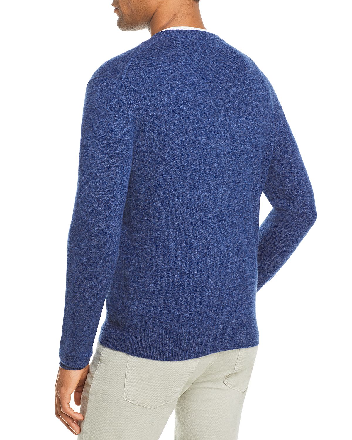 The Men's Store Cashmere V-neck Sweater Ocean Blue