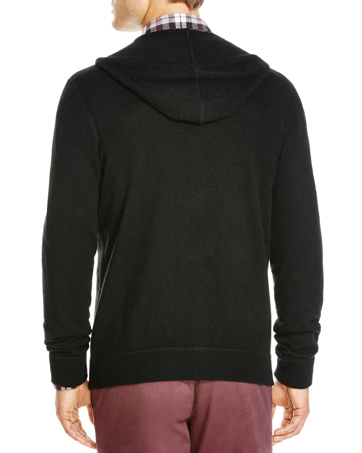 The Men's Store Cashmere Zip Hoodie Sweater Black