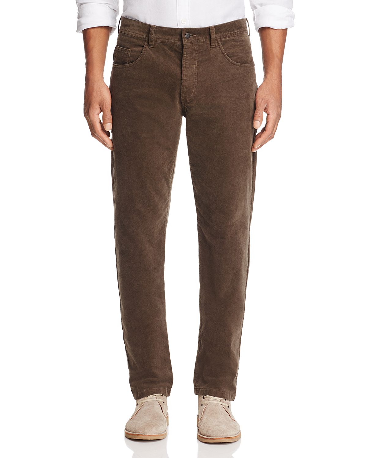 The Men's Store Corduroy Tailored Fit Pants Dark Taupe