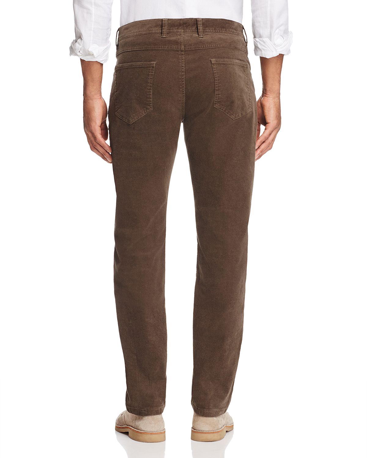 The Men's Store Corduroy Tailored Fit Pants Dark Taupe
