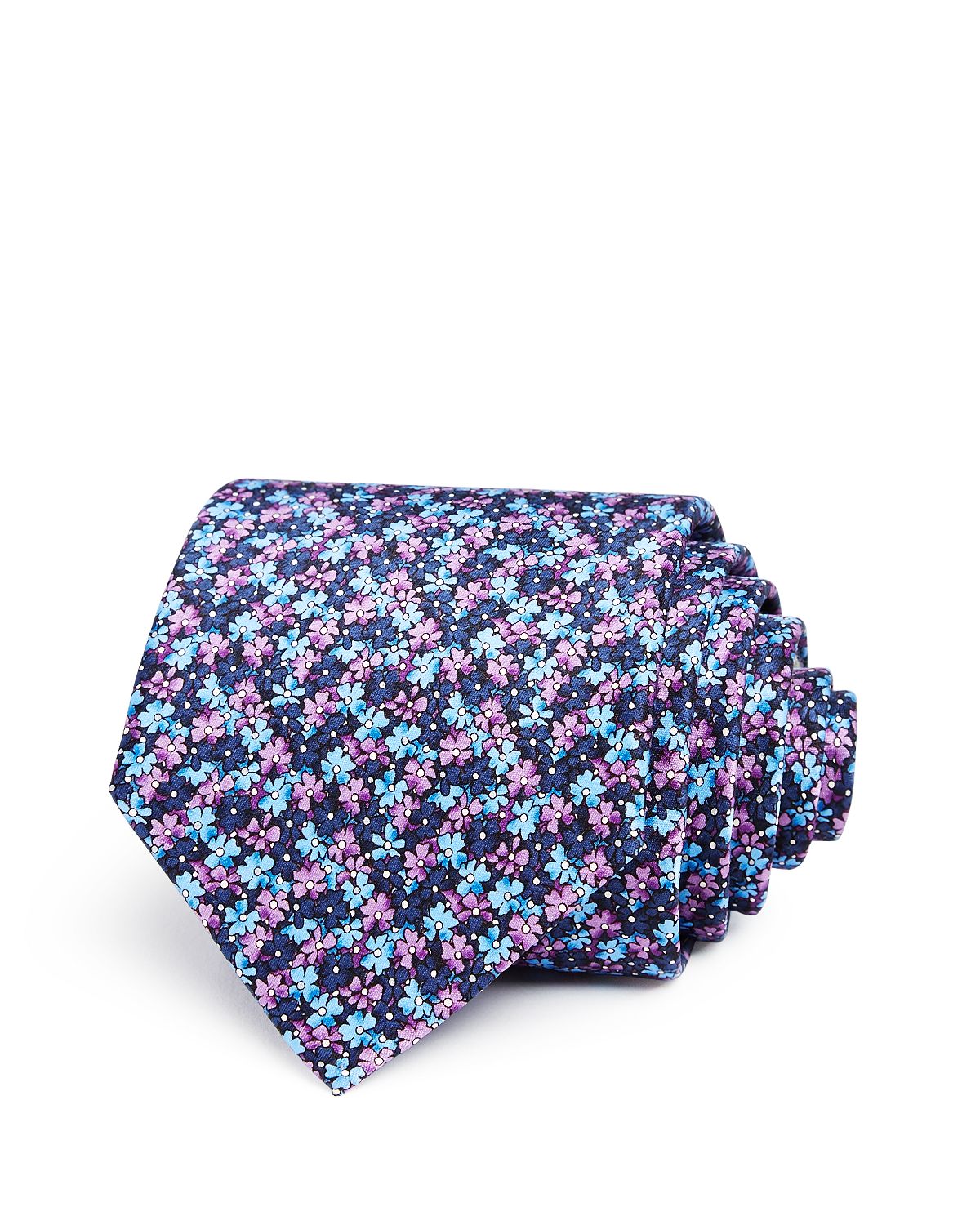 The Men's Store Ditsy Floral Classic Tie Navy
