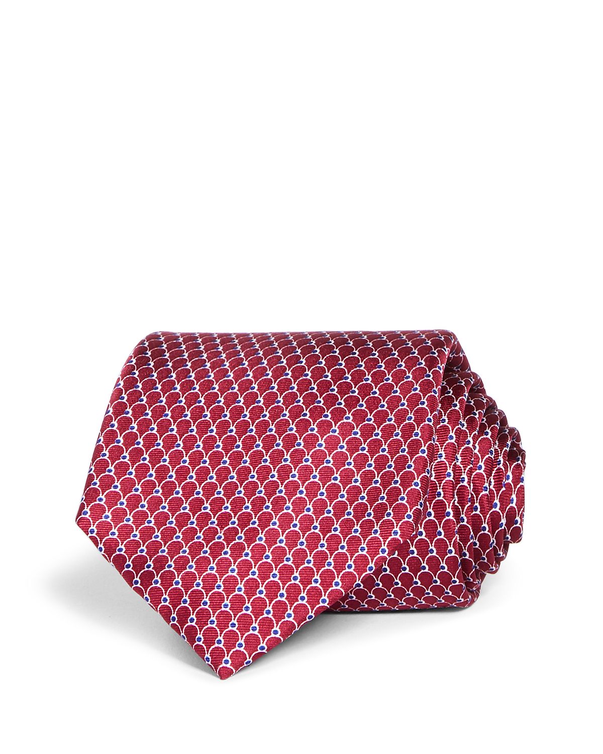The Men's Store Dotted Scales Silk Classic Tie Red