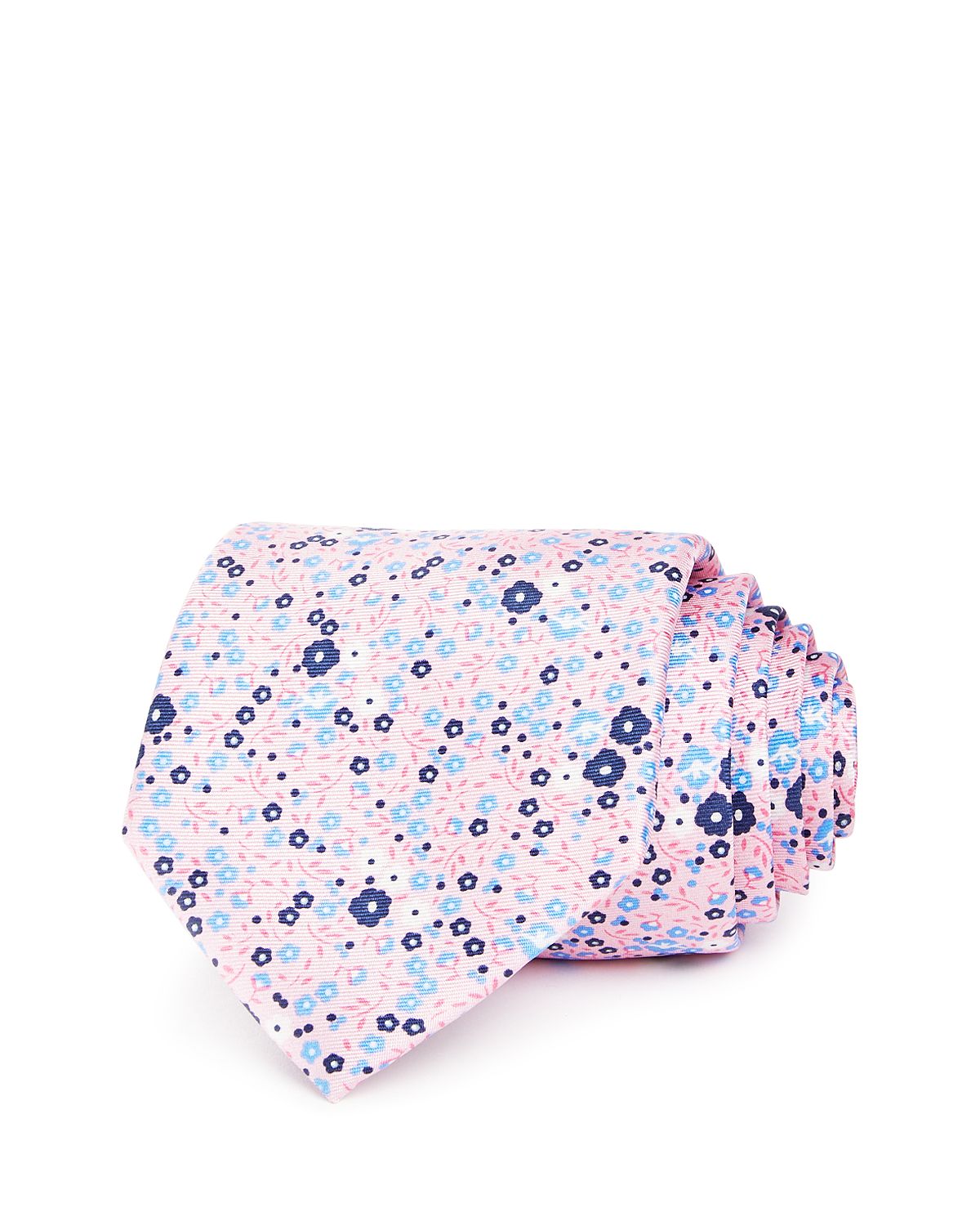 The Men's Store Floral Silk Classic Tie Pink