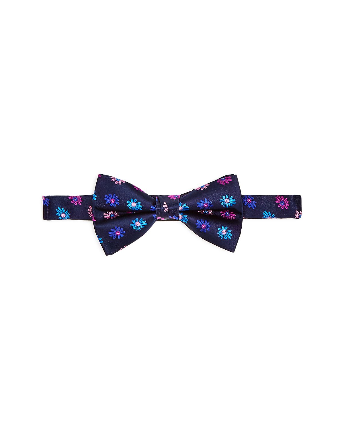 The Men's Store Floral Silk Pre-tied Bowtie Navy
