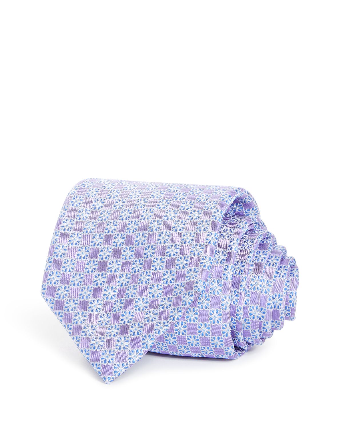 The Men's Store Florette Neat Silk Classic Tie Lavender