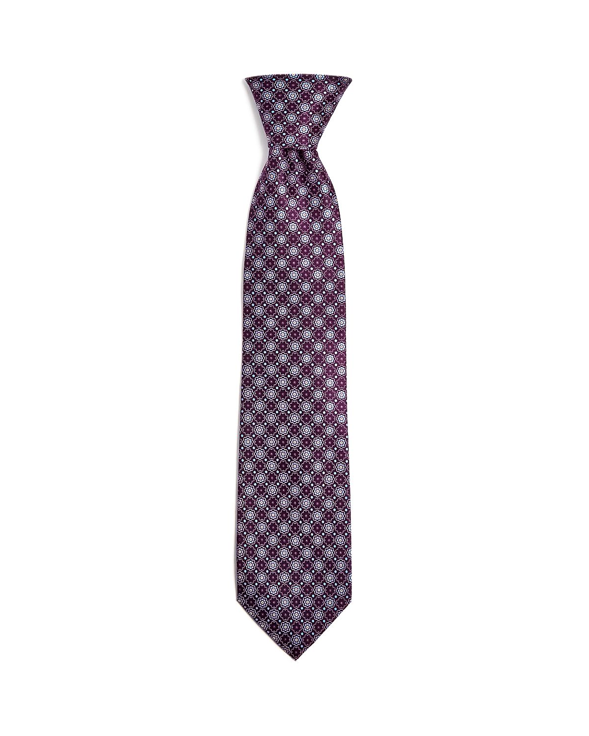 The Men's Store Florette Silk Classic Tie Purple
