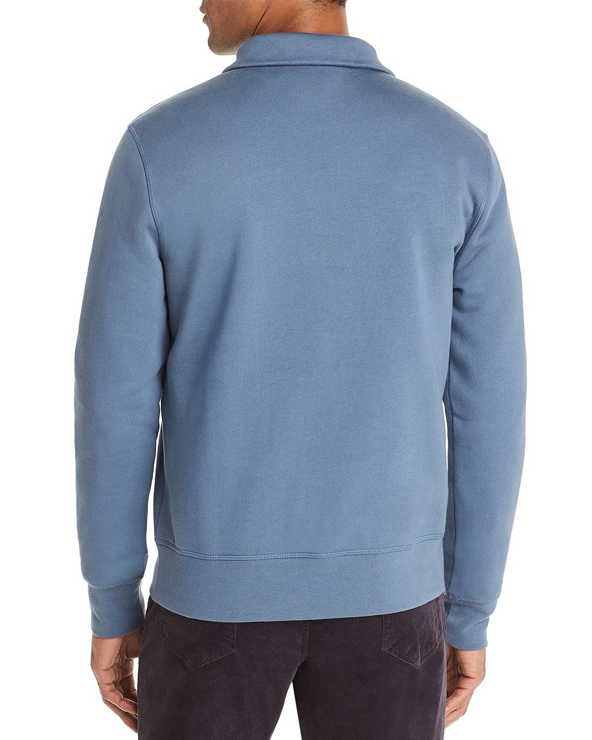 The Men's Store Half-zip Fleece Sweatshirt Blue Slate
